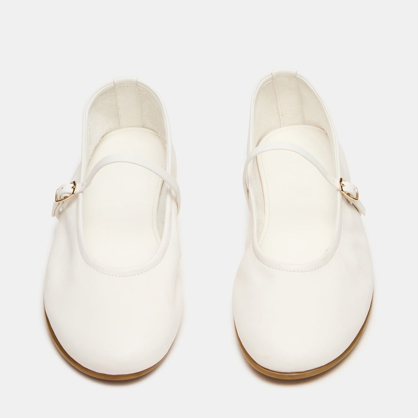 Bone Round-Toe Buckle Mary Jane Classic Ballet Flats