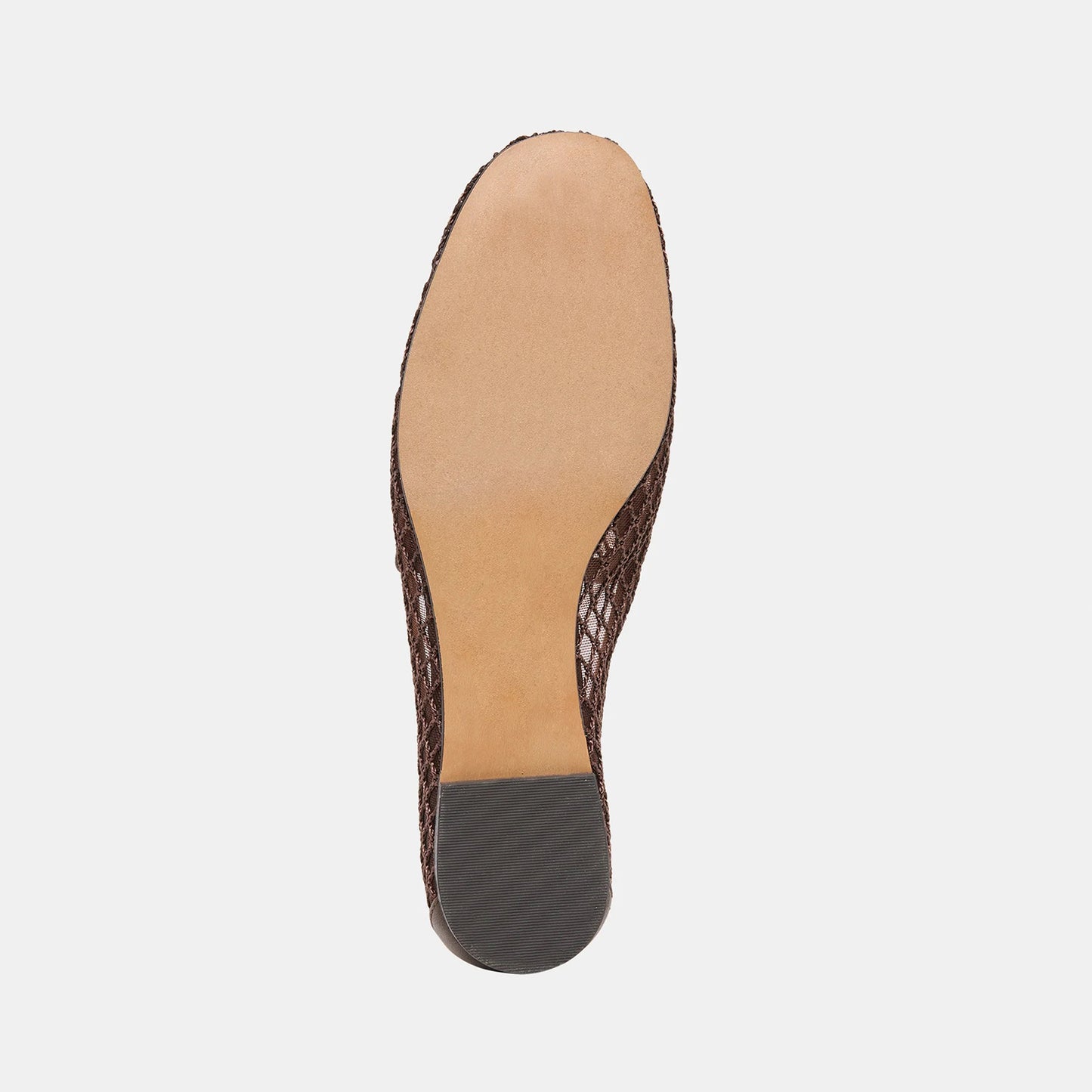 Chocolate Mesh Square-Toe Simple Classic Slip-On Ballet Flats