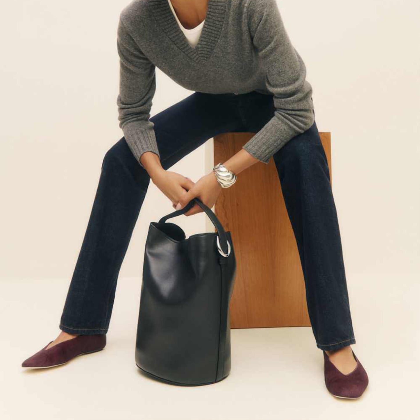 Ruby Red Print Pony Hair Square-Toe Classic Ballet Slip-On Flats