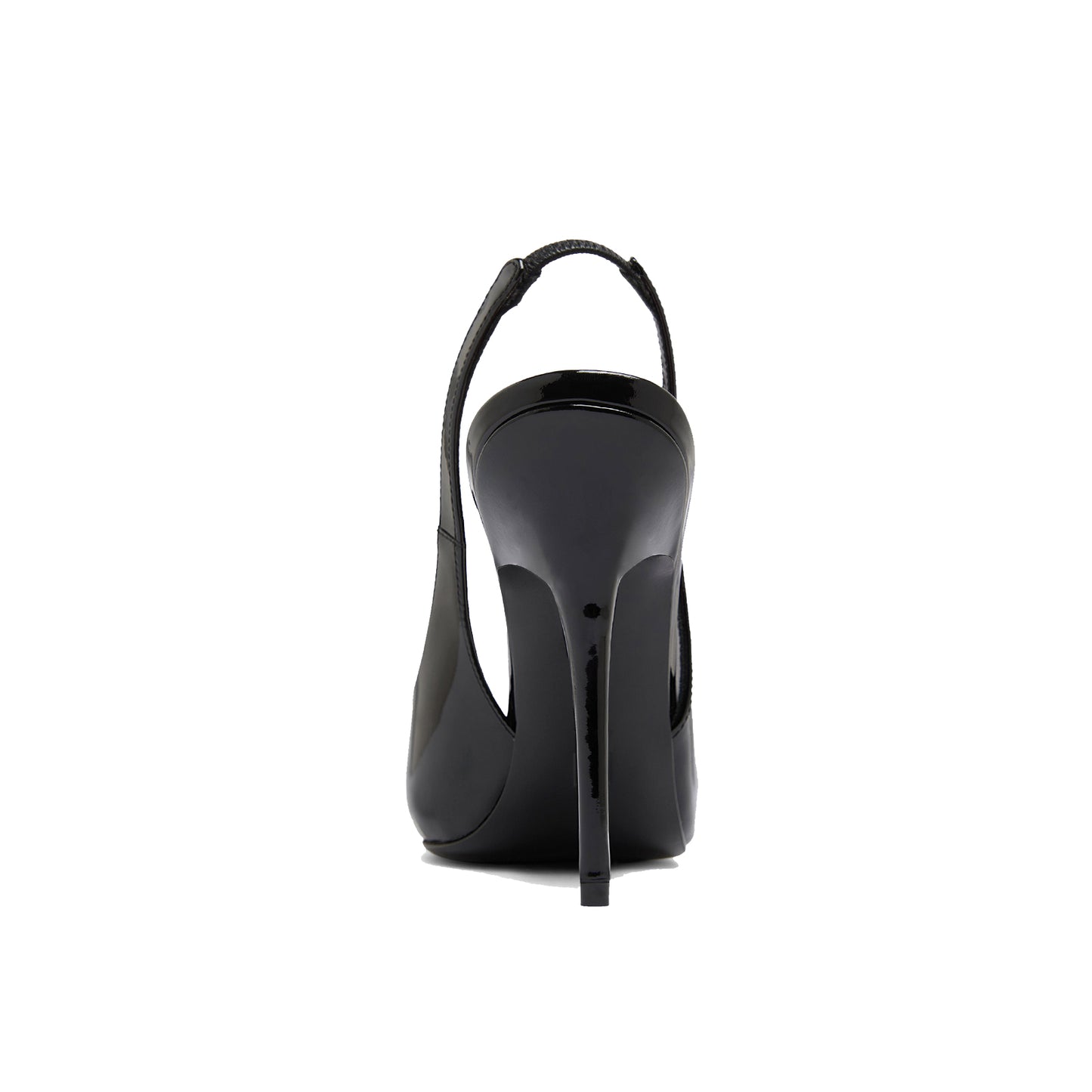 Patent Black Pointed-Toe Classic Slingback High Heels