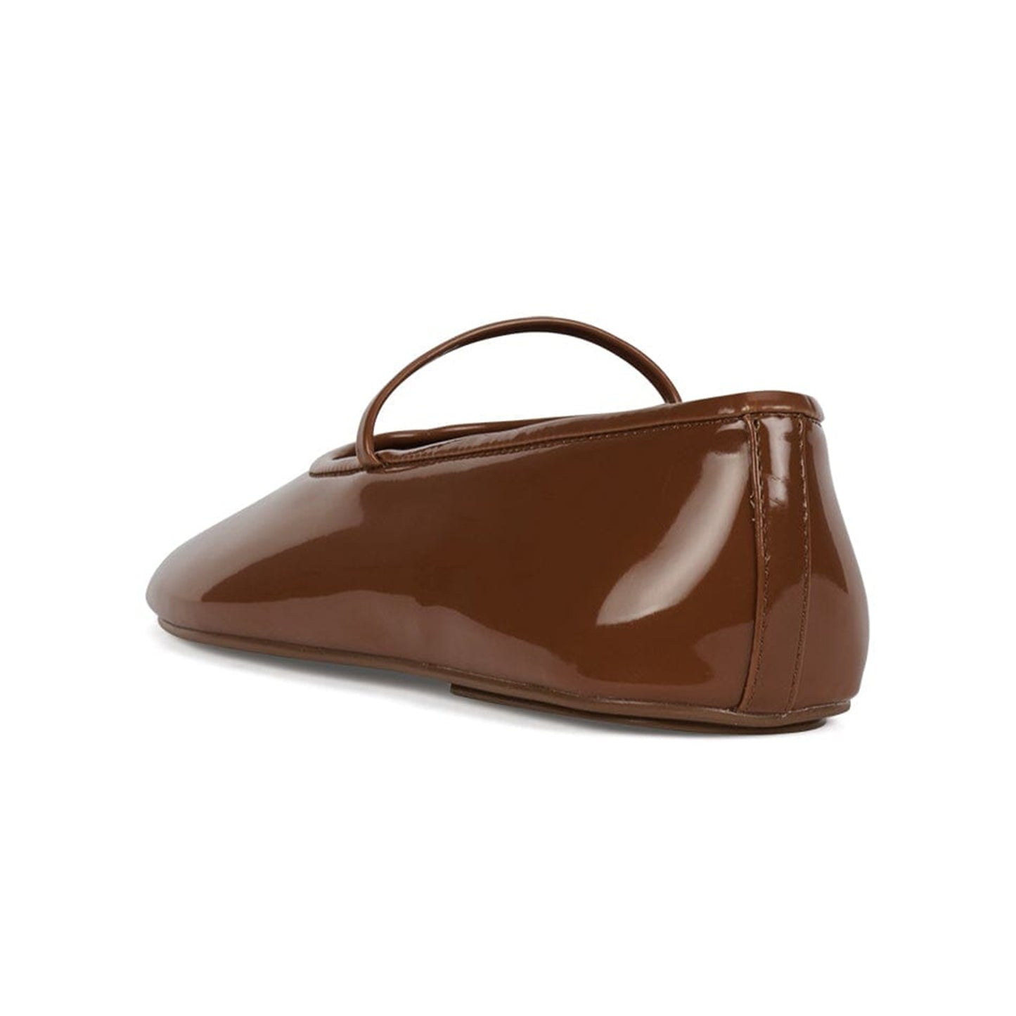 Patent Caramel Round-Toe Mary Jane Chic Ballet Flats
