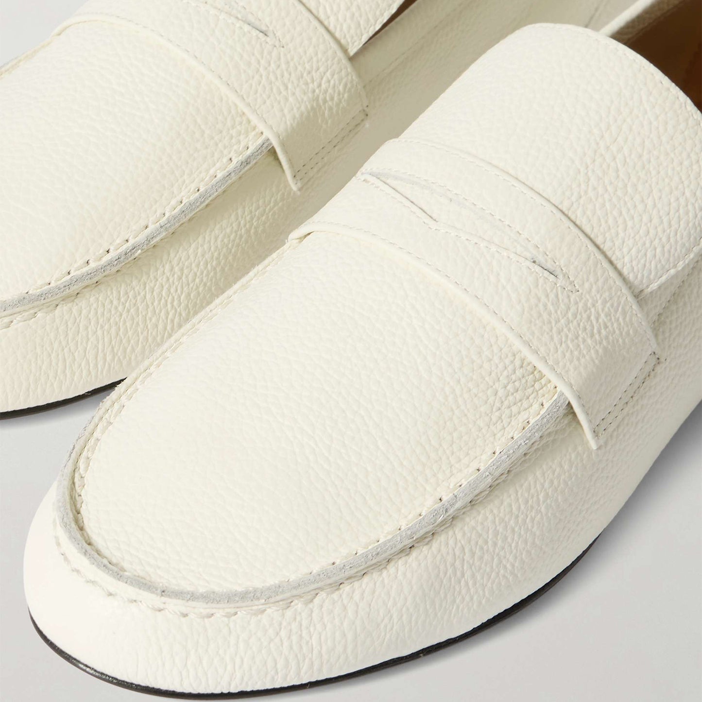 White Vegan Leather Round-Toe Slip-On Chic Loafers Flats