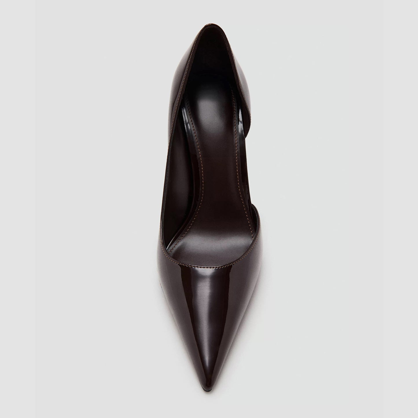 Patent Burgundy Pointed-Toe Chic Slip-On High Stiletto Heels