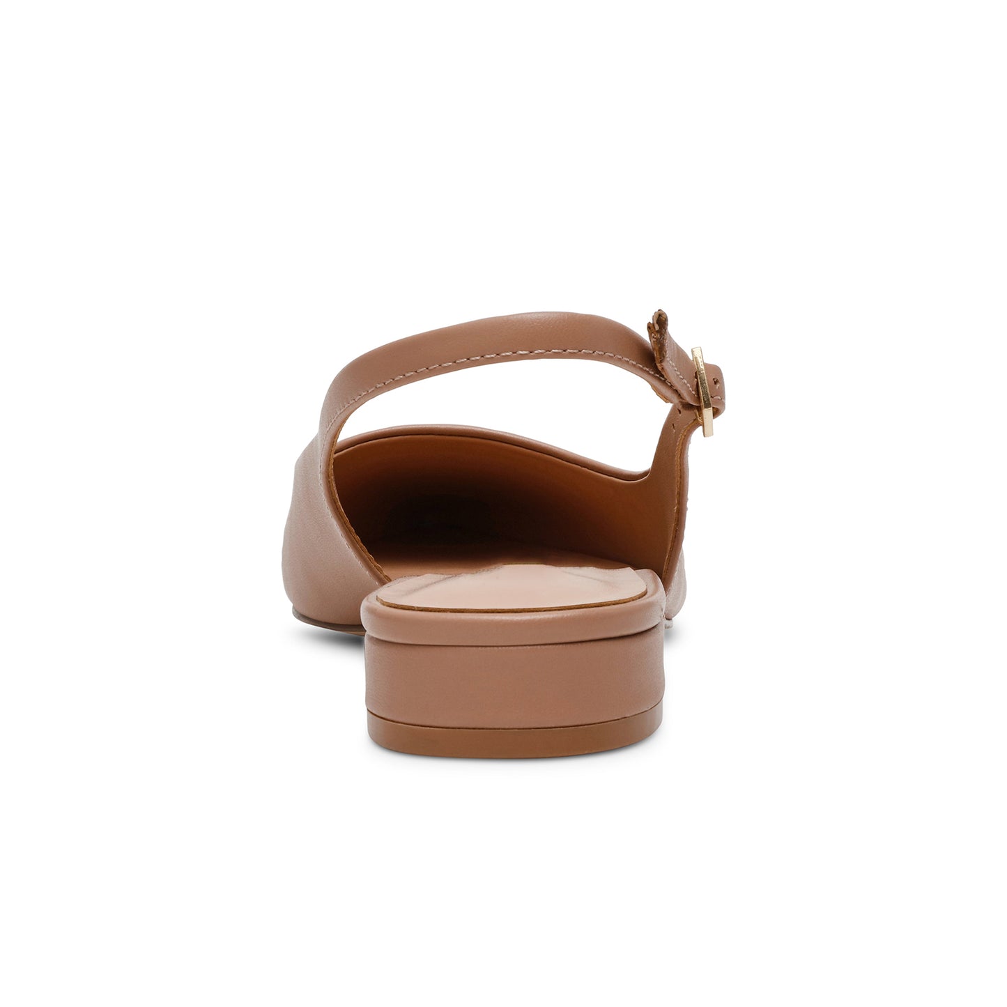 Contrast Black And Nude Pointed-Toe Slingback Flats