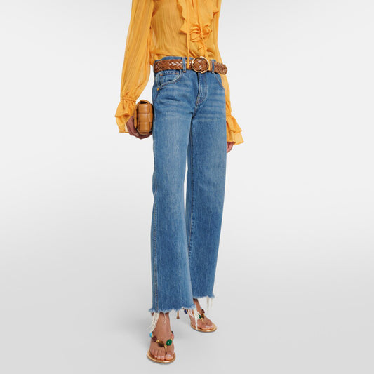 Metallic Gold Square-Toe Multicolored Cabochon Stones Herringbone High Heels