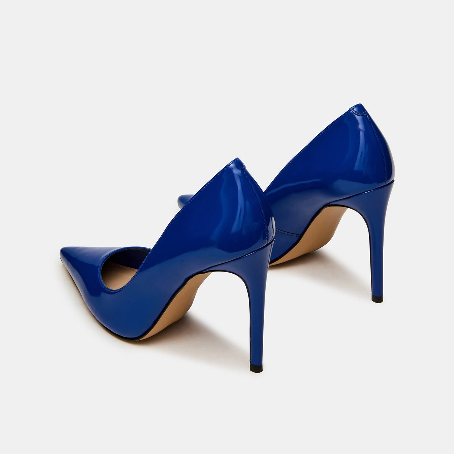 Marine Blue Pointed-Toe Slip-On Classic High Heels