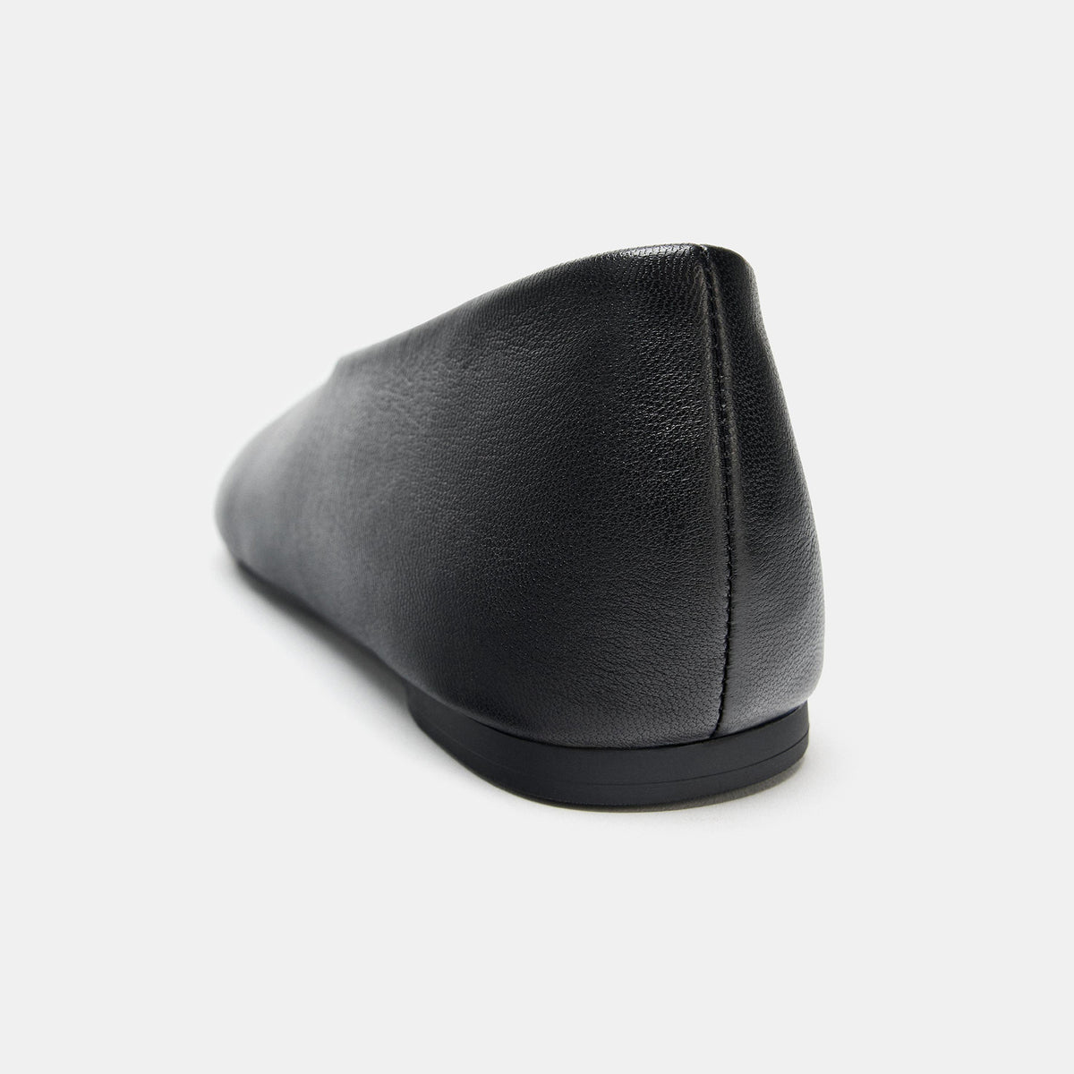 Black Chic Round-Toe Slip-On Ballet Flats