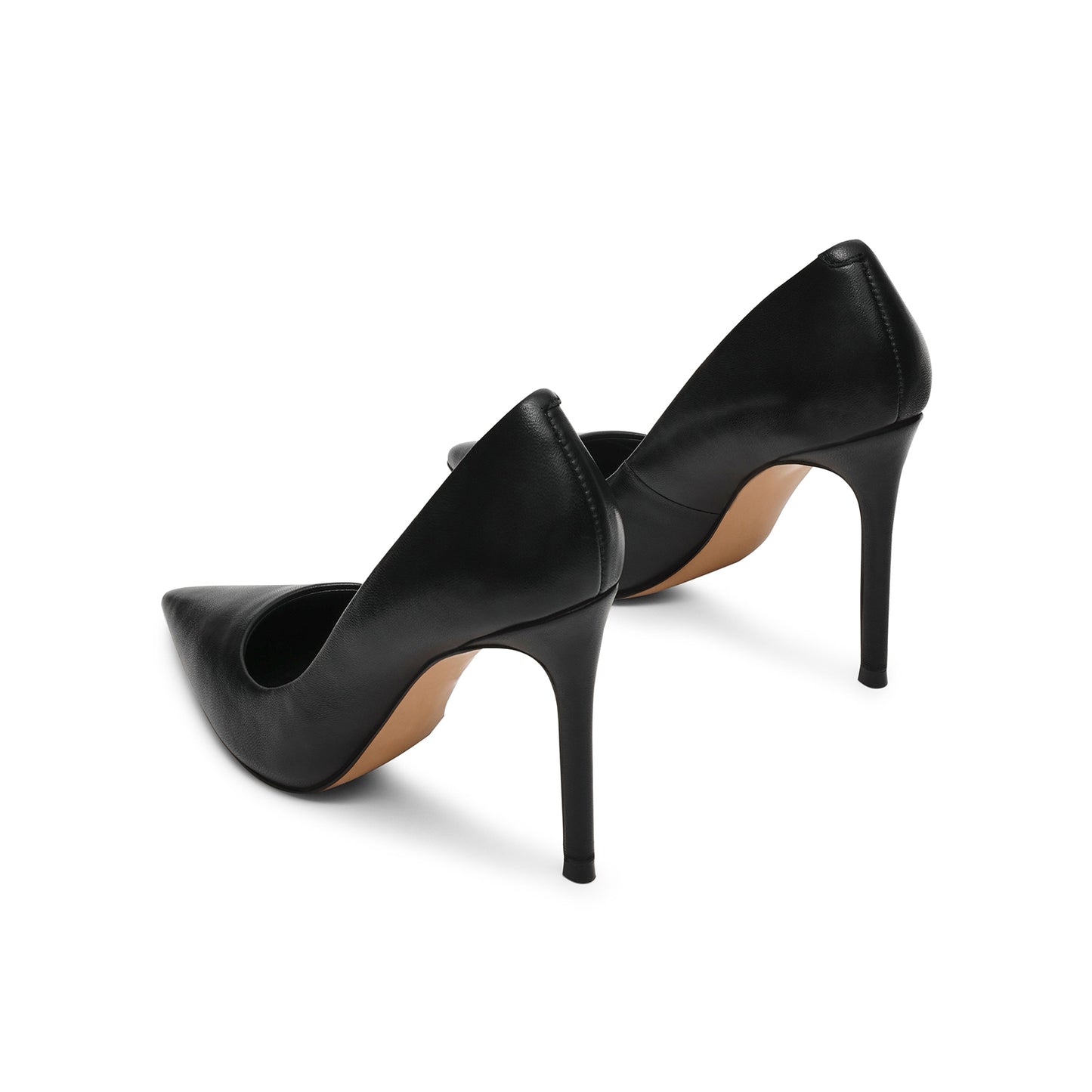 Black Classic Pointed-Toe Slip-On High Heels Pumps
