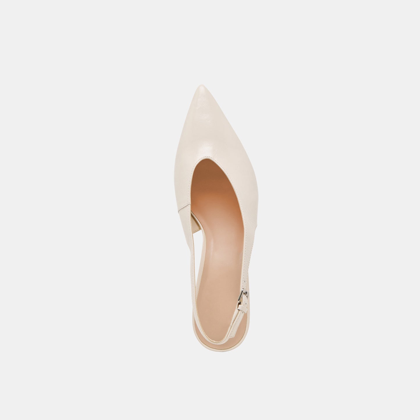 Bone Classic Pointed-Toe Slip-On Slingback Kitten Heels