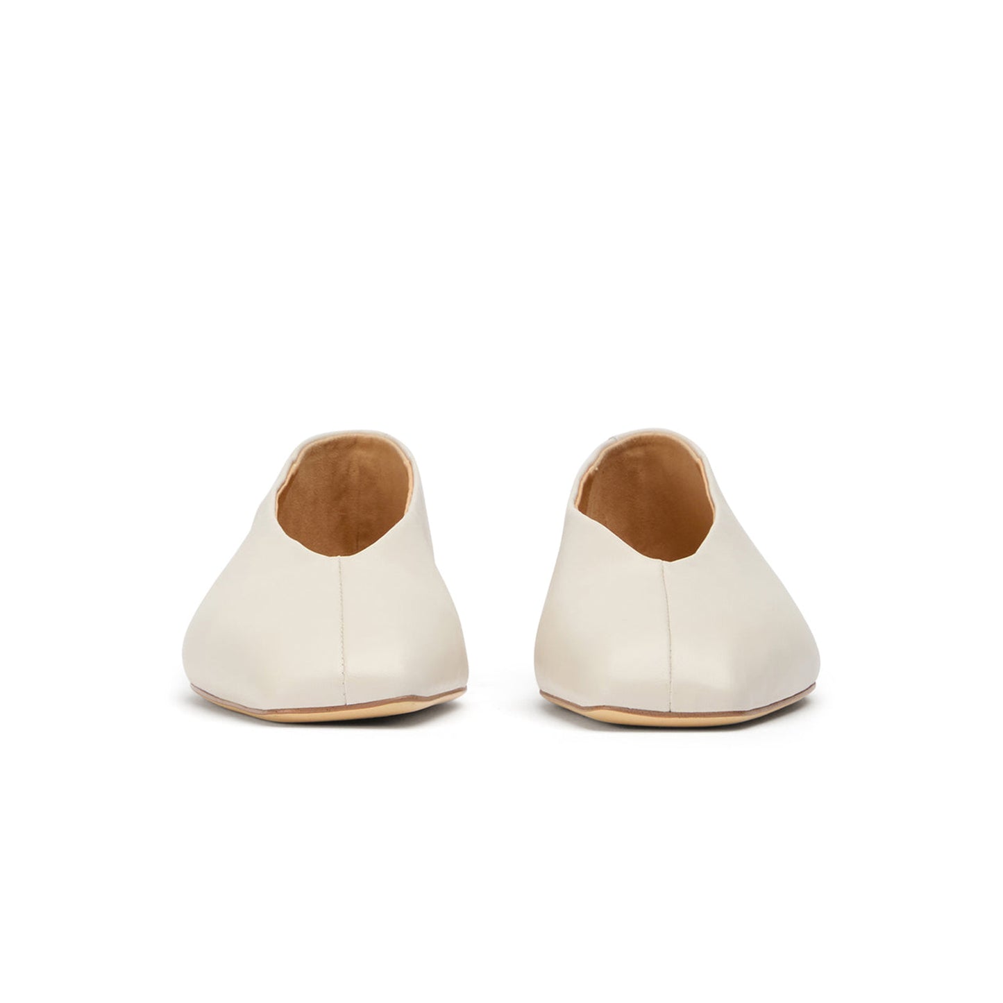 Ivory Chic Square-Toe Slip-On Flats