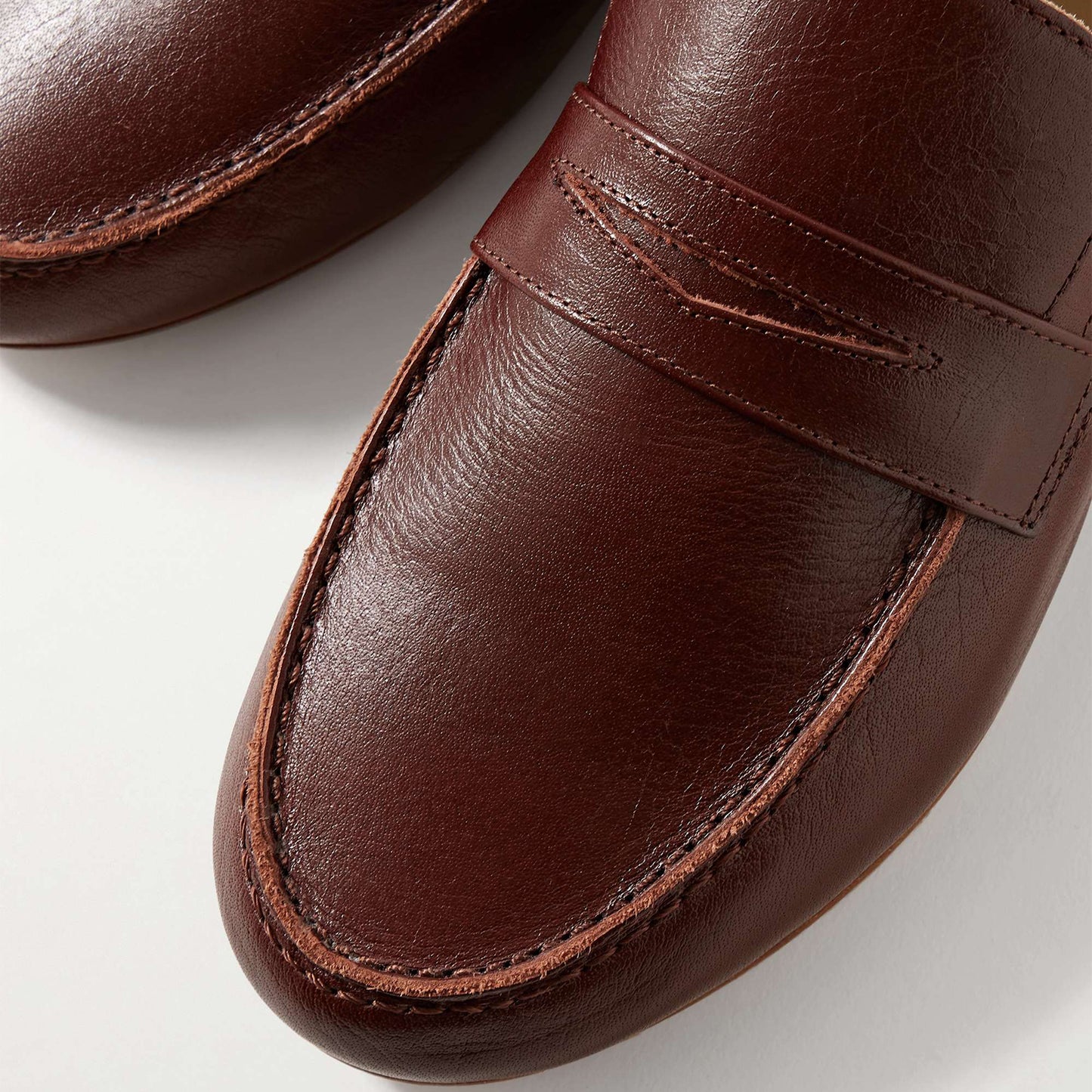 Burgundy Vegan Leather Round-Toe Slip-On Chic Loafers Flats