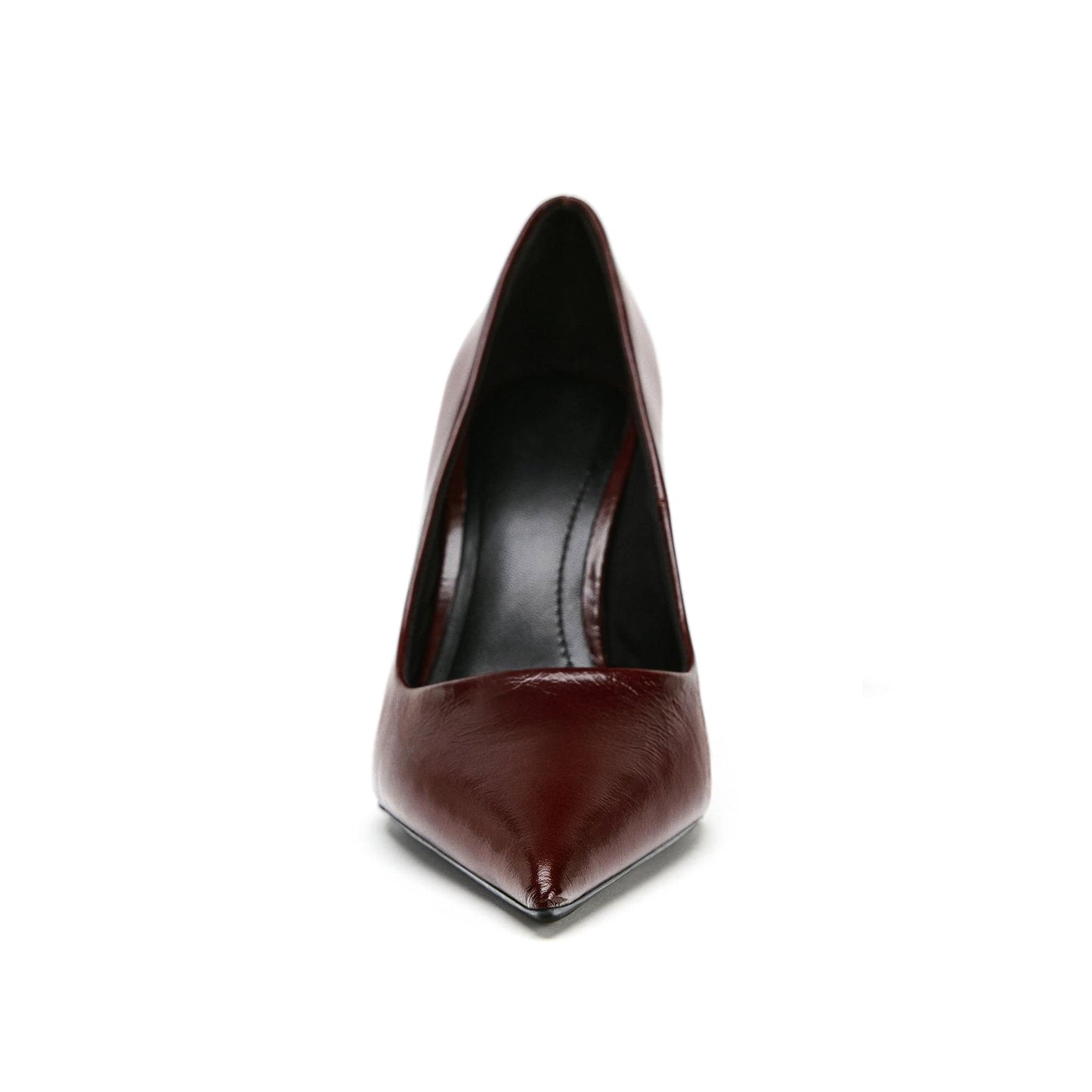 Brown Pointed-Toe Slip-On Classic High Heels Pumps