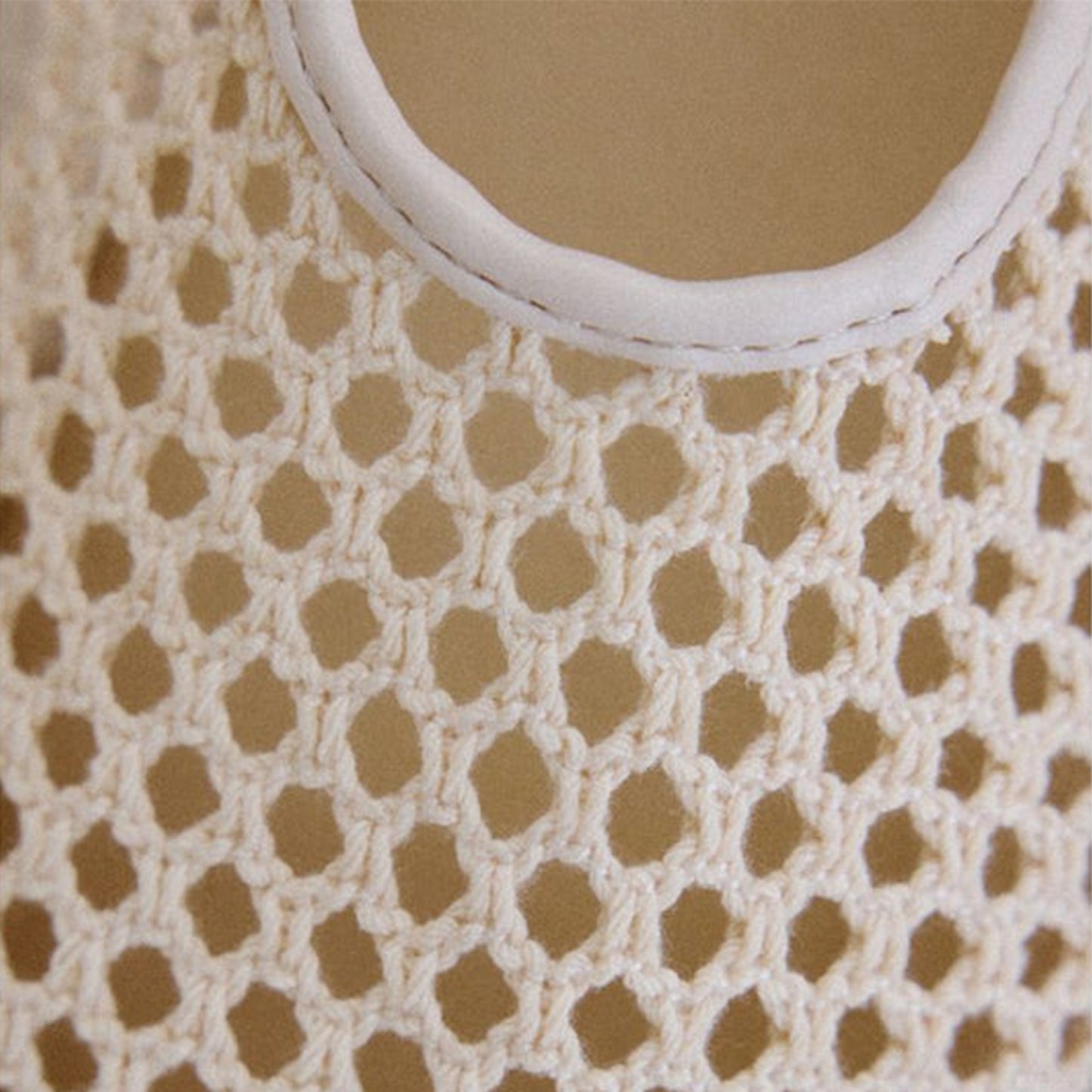 Ivory Woven Vegan Leather Round-Toe Slip-On Stylish Flats