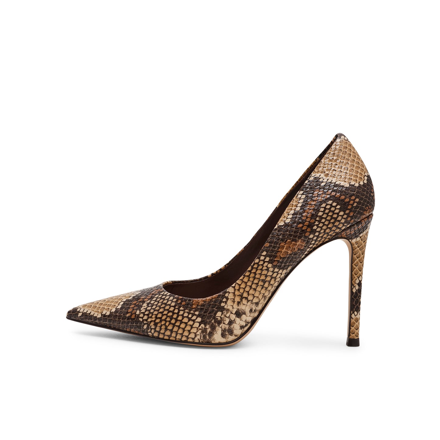 Snakeskin Classic Pointed-Toe Slip-On High Heels Pumps