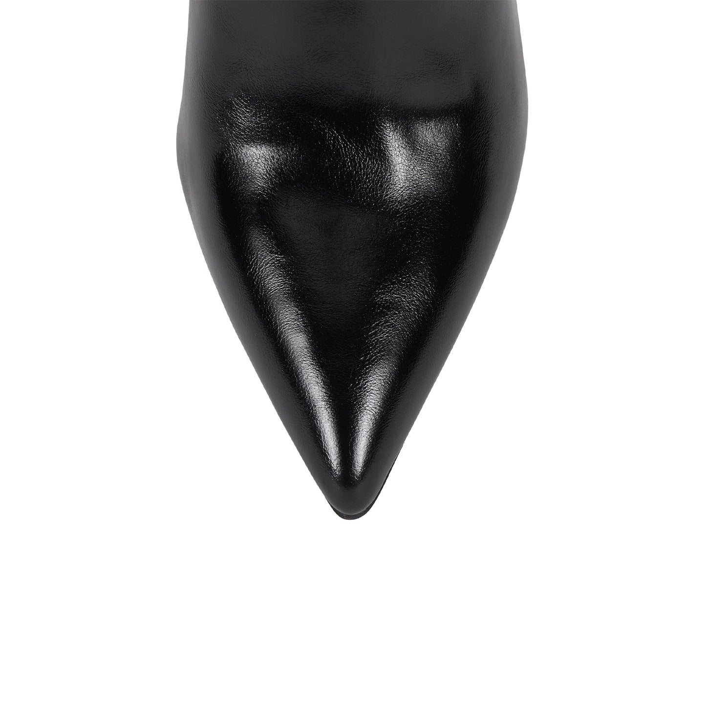 Black Pointed-Toe Sleek Chic Wide Calf Knee High Stiletto Boots