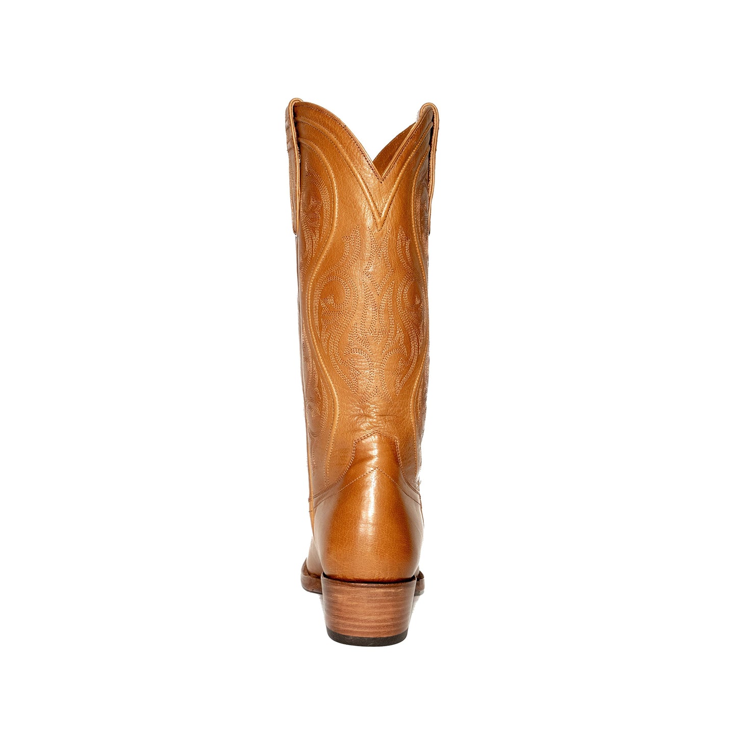 Tan Snip-Toe Embroidery Chic Mid Calf Cowgirl Boots