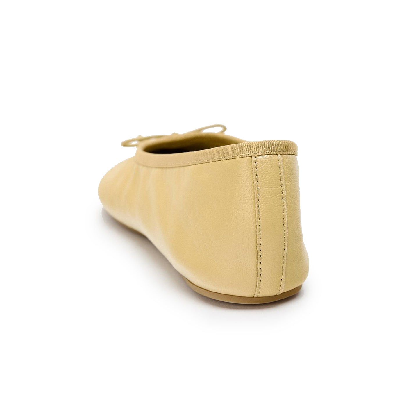 Light Khaki Round-Toe Classic Front Bow Stylish Ballet Flats