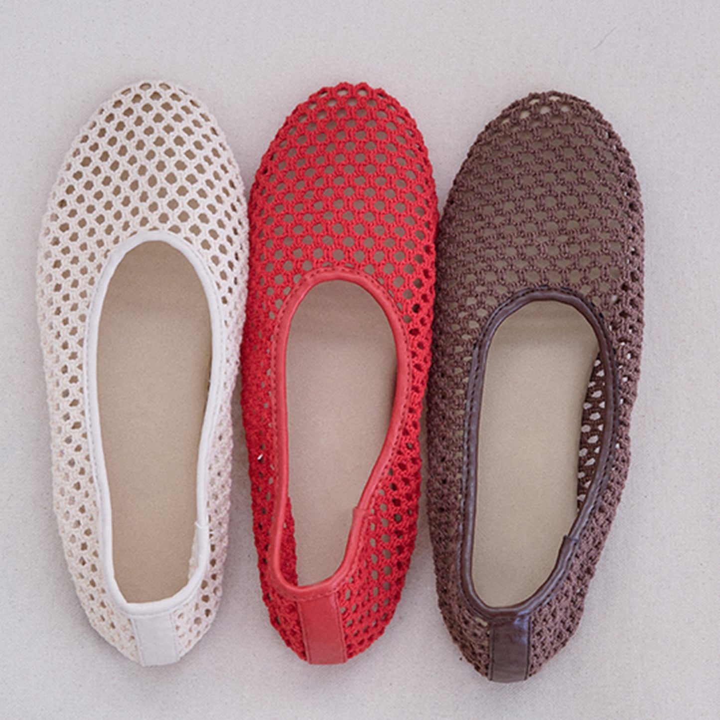 Chocolate Woven Vegan Leather Round-Toe Slip-On Stylish Flats