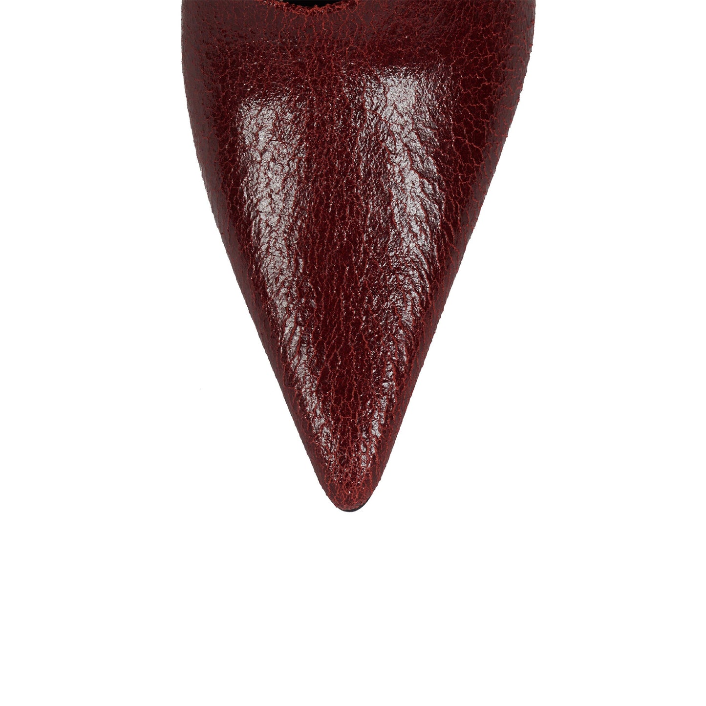 Wine Red Pointed-Toe Sleek Slip-On Pumps High Heels
