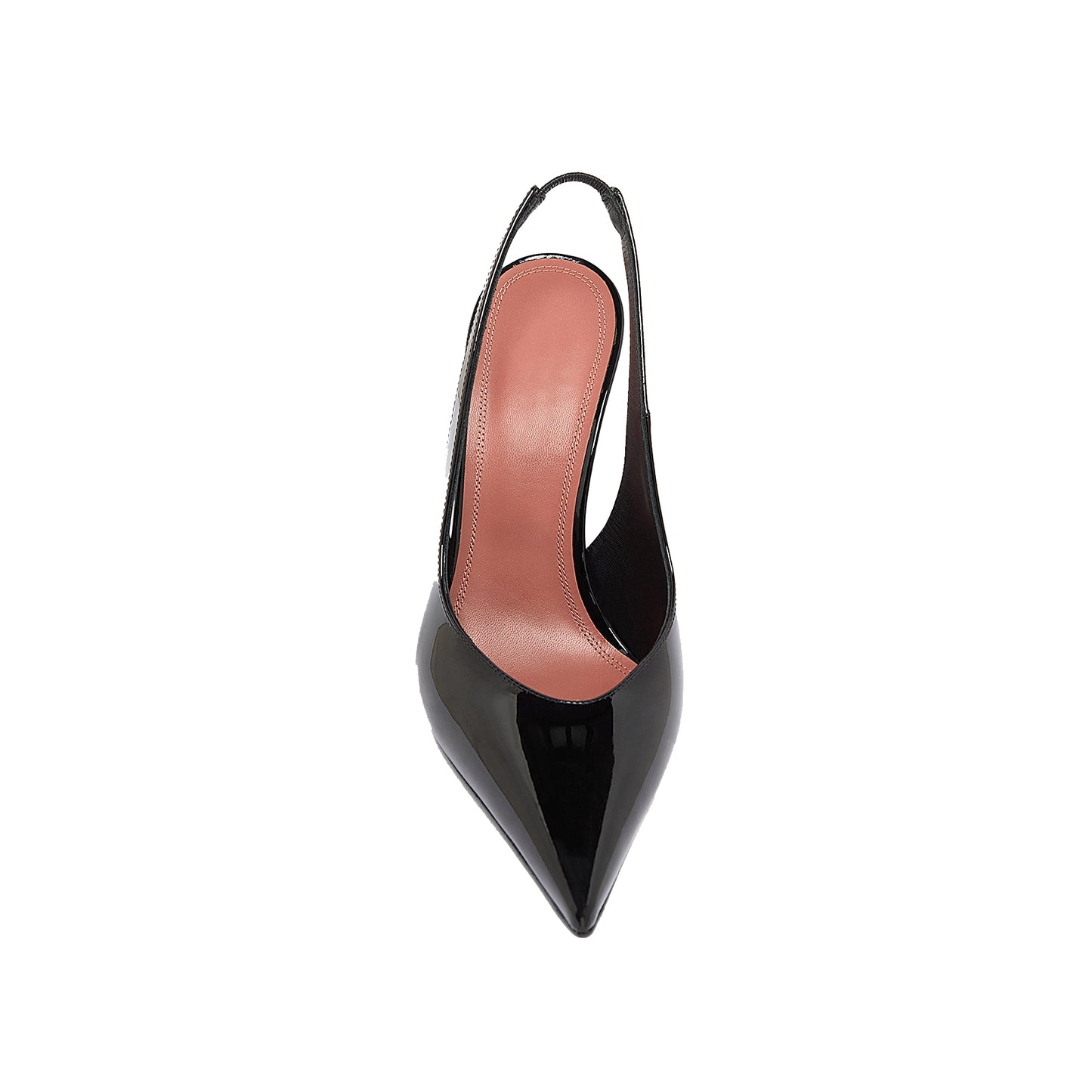 Patent Black Pointed-Toe Classic Slingback High Heels