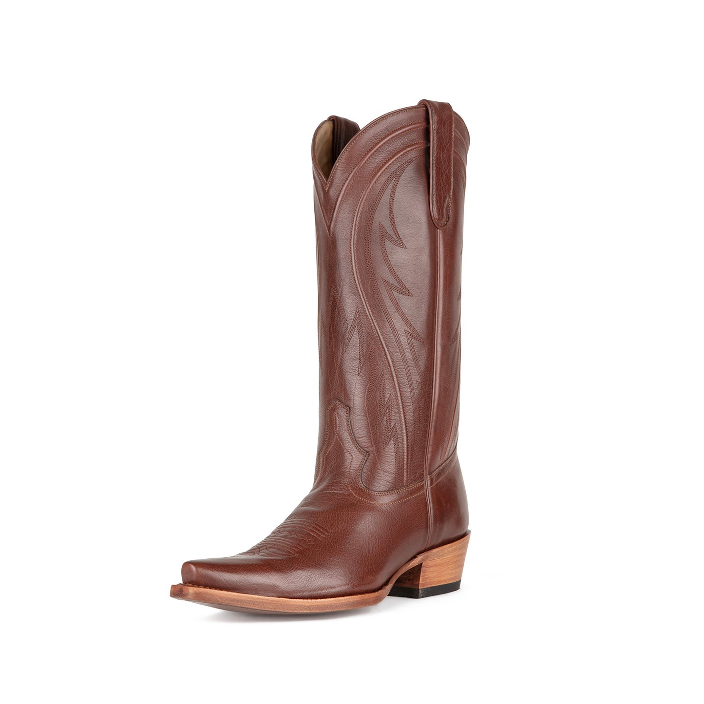 Whiskey Snip-Toe Classic Embroidery Chic Mid Calf Cowgirl Boots