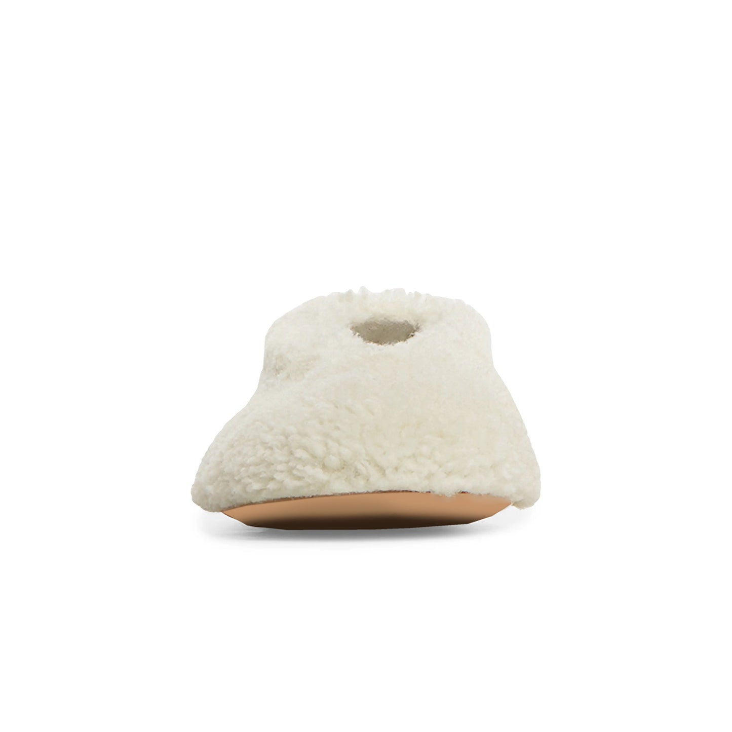 Ivory Plush Round-Toe Classic Ballet Flats