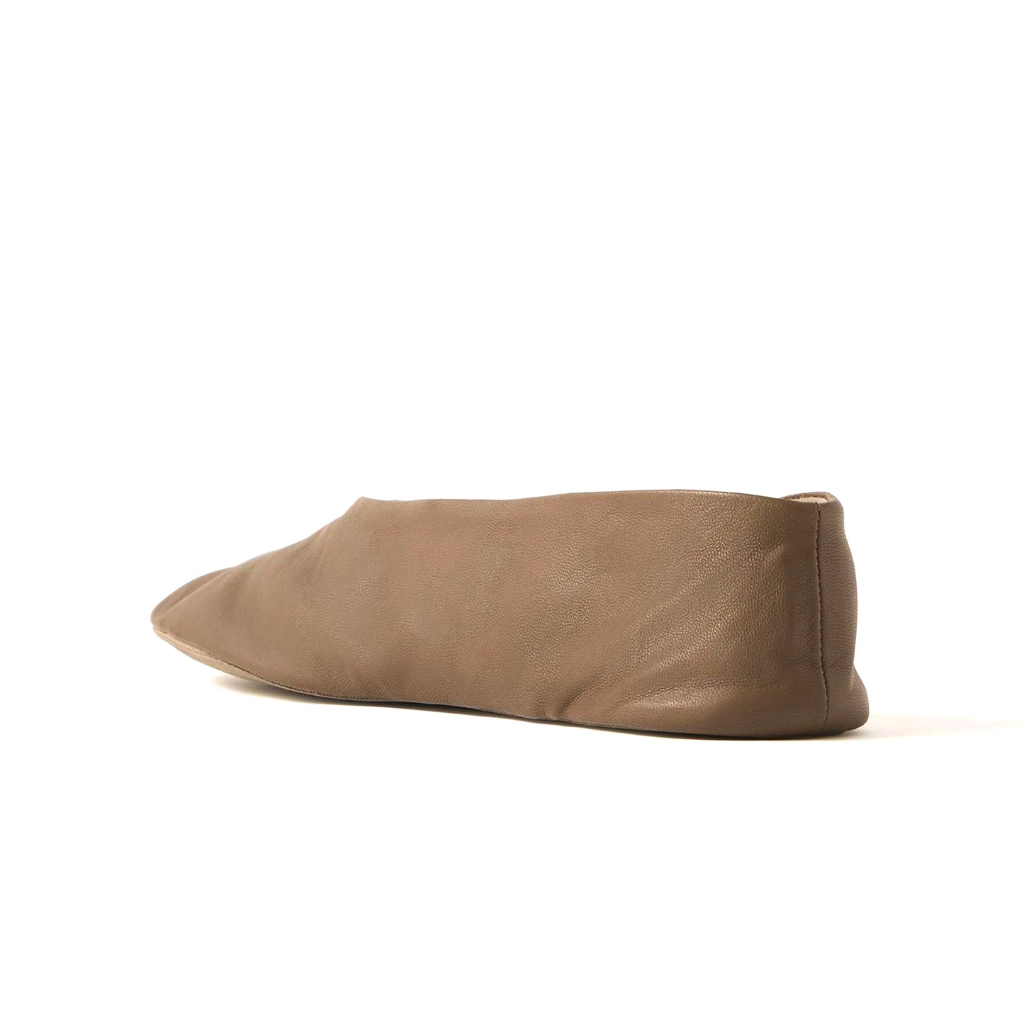 Dark Tan Round-Toe Classic Ballet Simple Flats