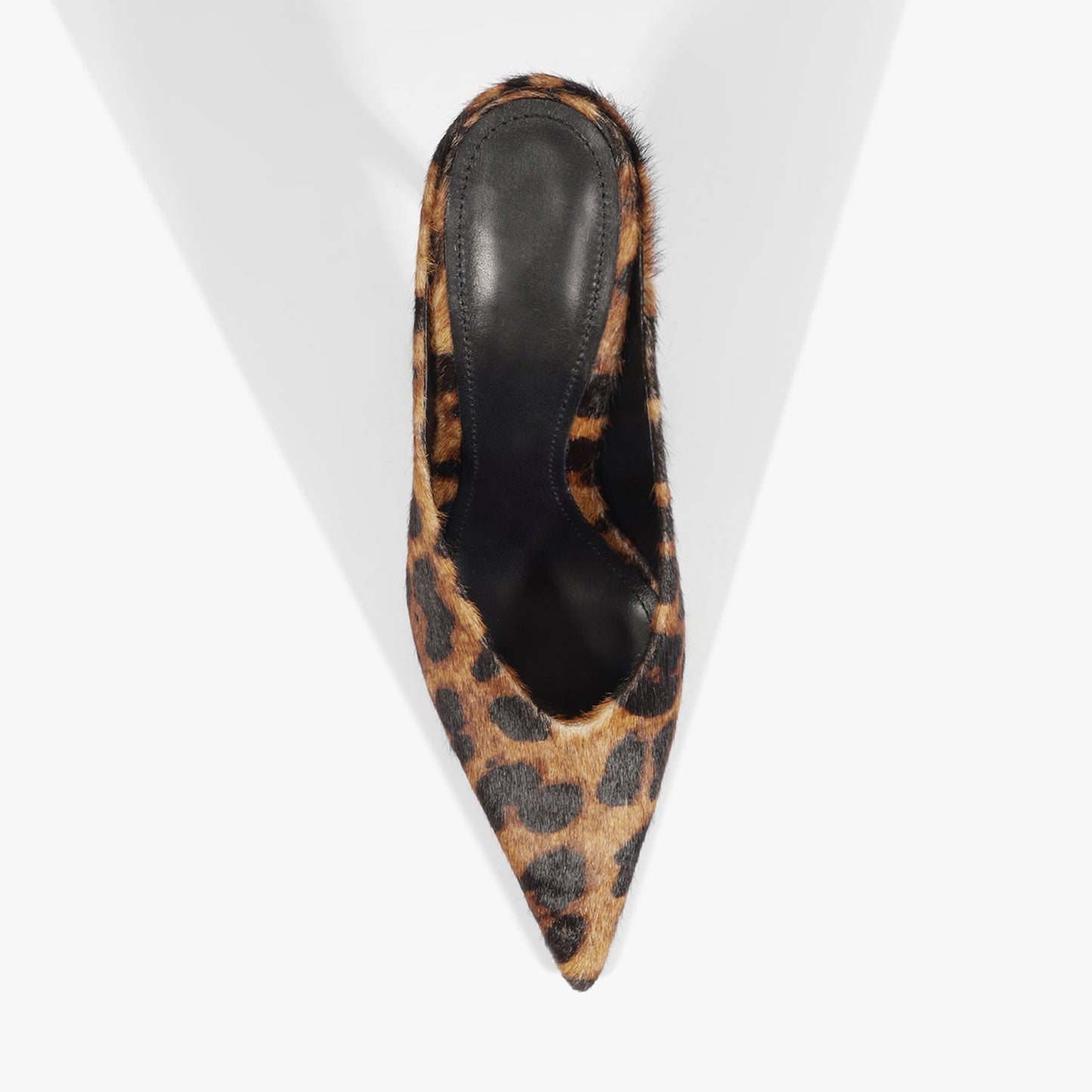 Leopard Pattern Pointed-Toe Slip-On Backless Chic Pumps High Heels