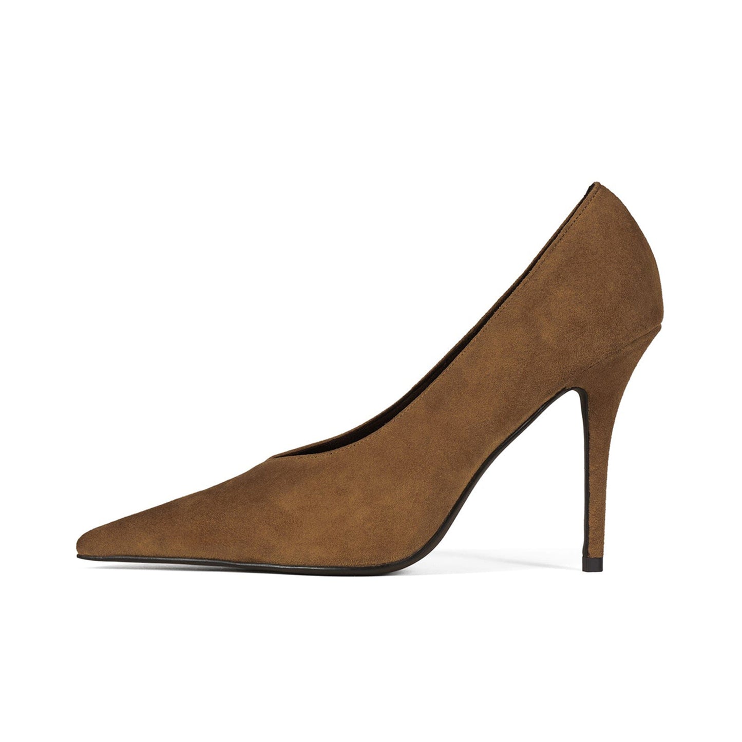 Dark Blush Faux Suede Pointed-Toe Classic Stiletto High Heels