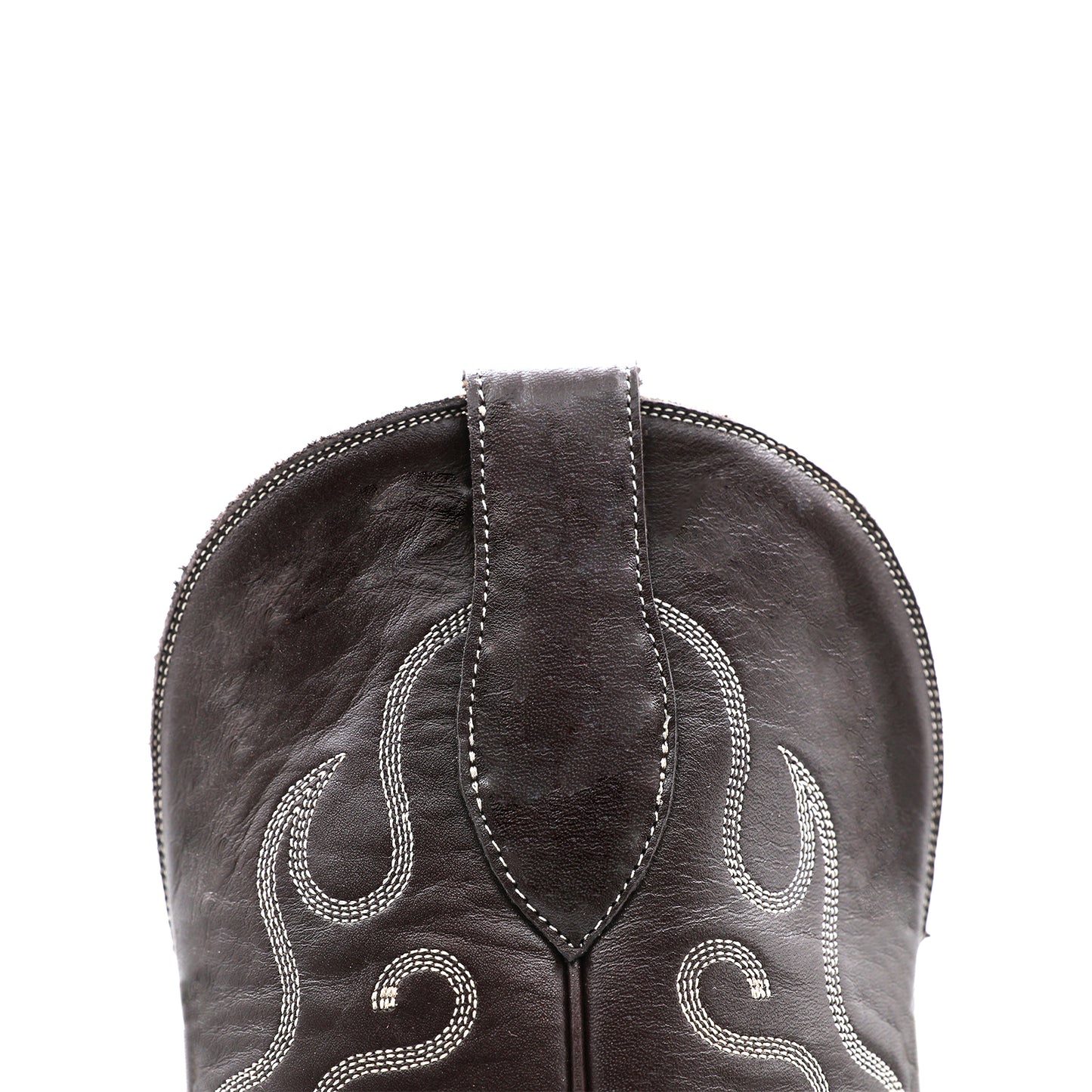 Dark Brown Snip-Toe Chic Embroidery Mid Calf Cowgirl Boots