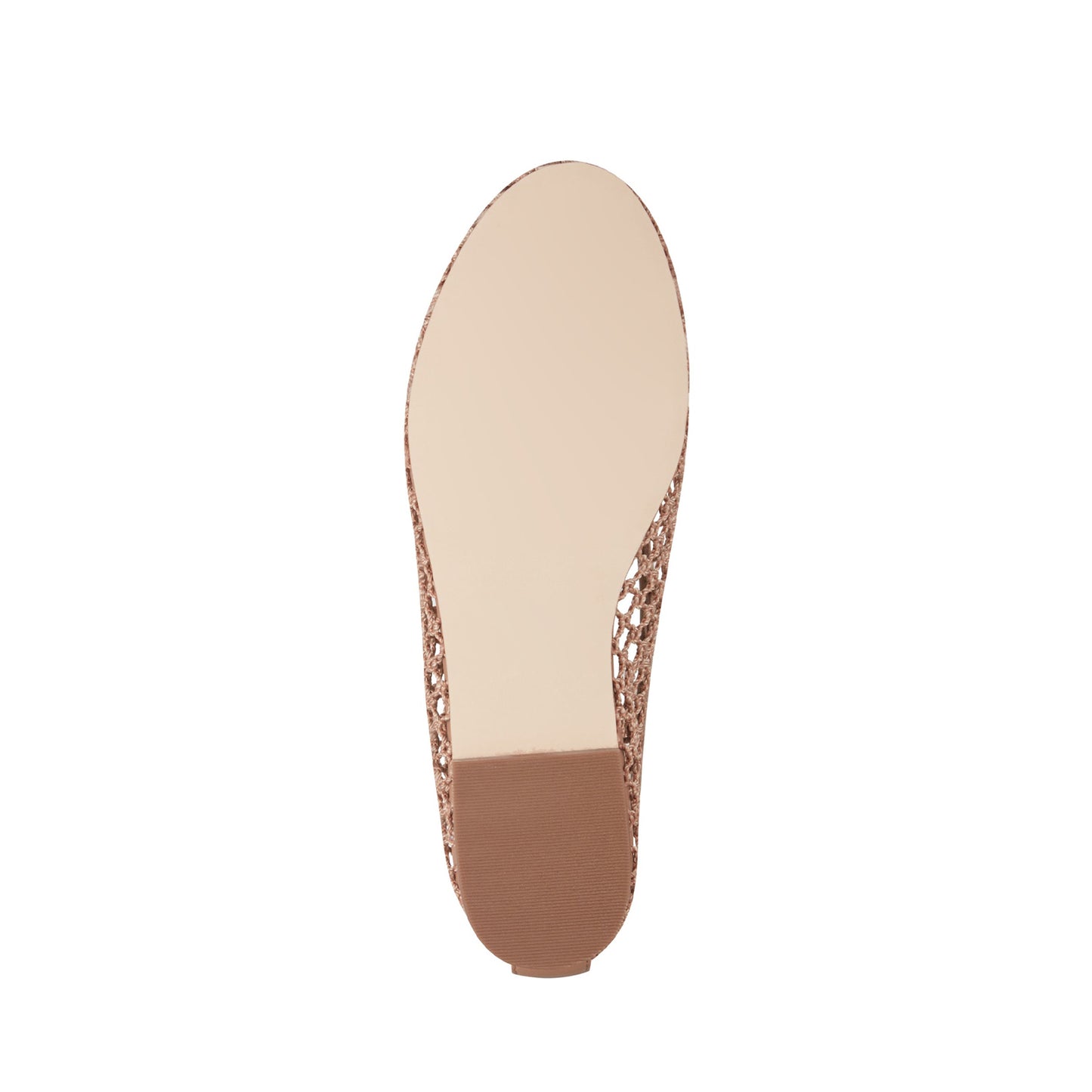 Nude Mesh Round-Toe Classic Slip-On Stylish Ballet Flats