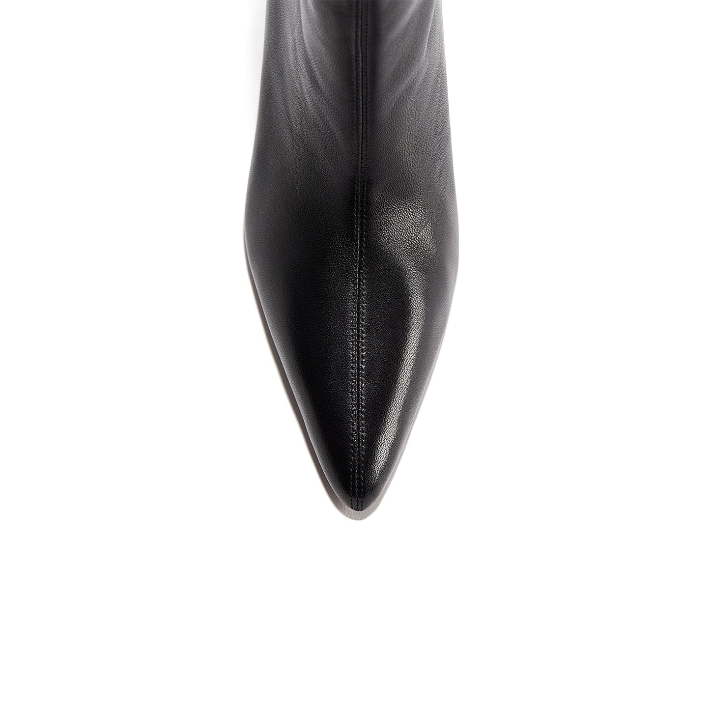 Black Pointed-Toe Ankle Simple Stiletto Boots