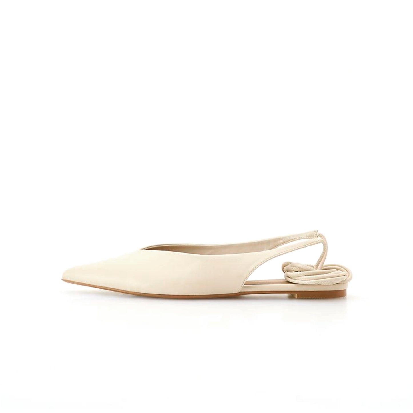 Bone Pointed-Toe Slip-On Ankle Strap Flats