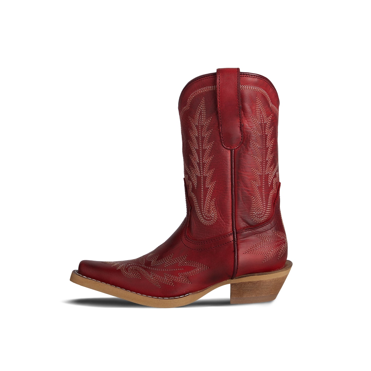 Ruby Red Snip-Toe Western Embroidery Ankle Classic Cowgirl Boots