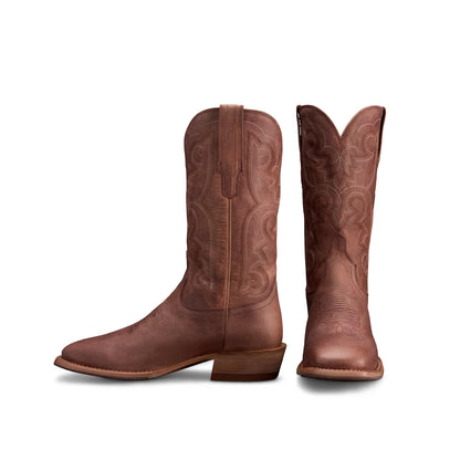 Brandy Square-Toe Western Embroidery Mid Calf Cowgirl Boots