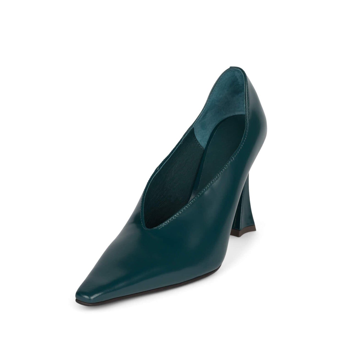 Turquoise Snip-Toe Slip-On Classic High Heels