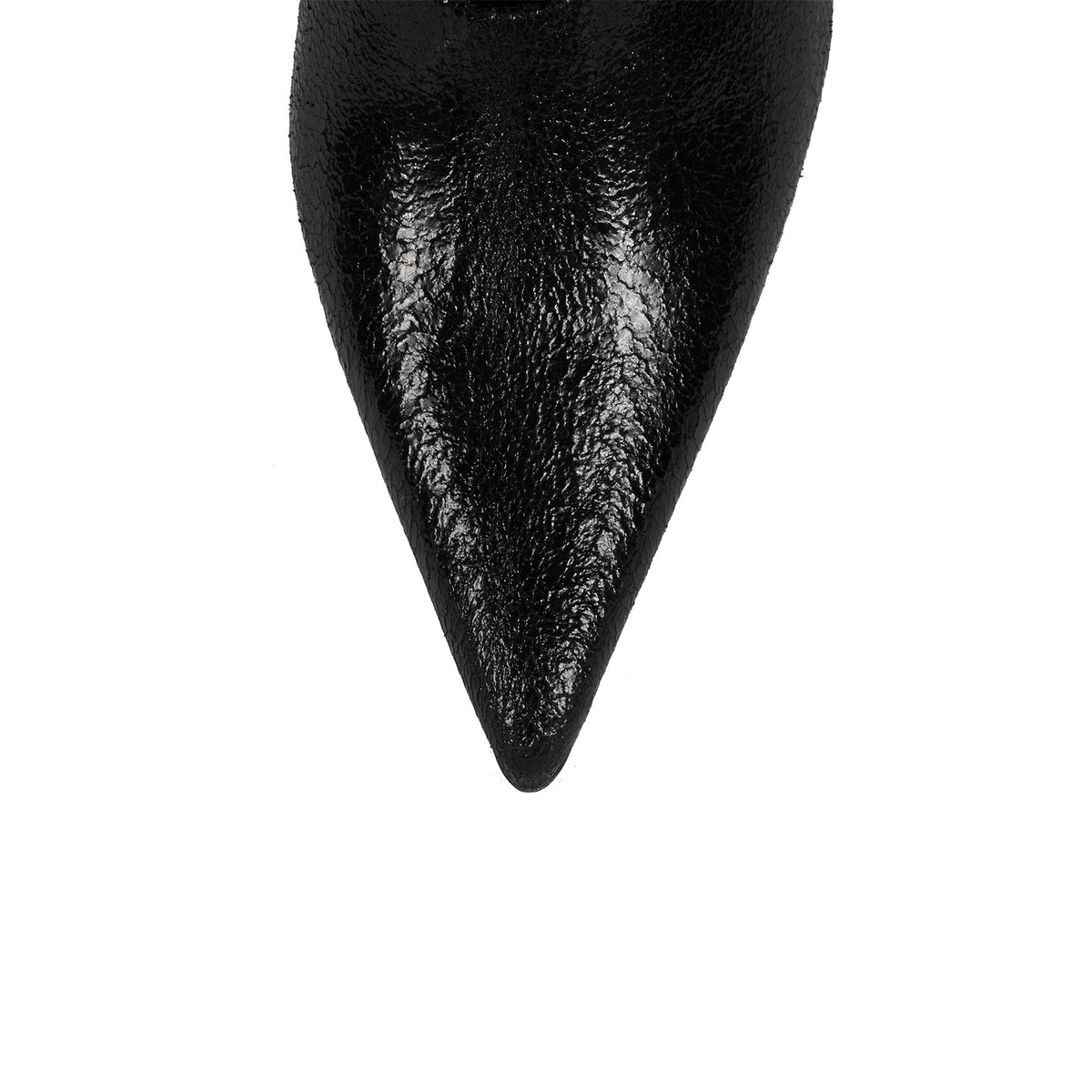 Black Pointed-Toe Sleek Slip-On Pumps High Heels