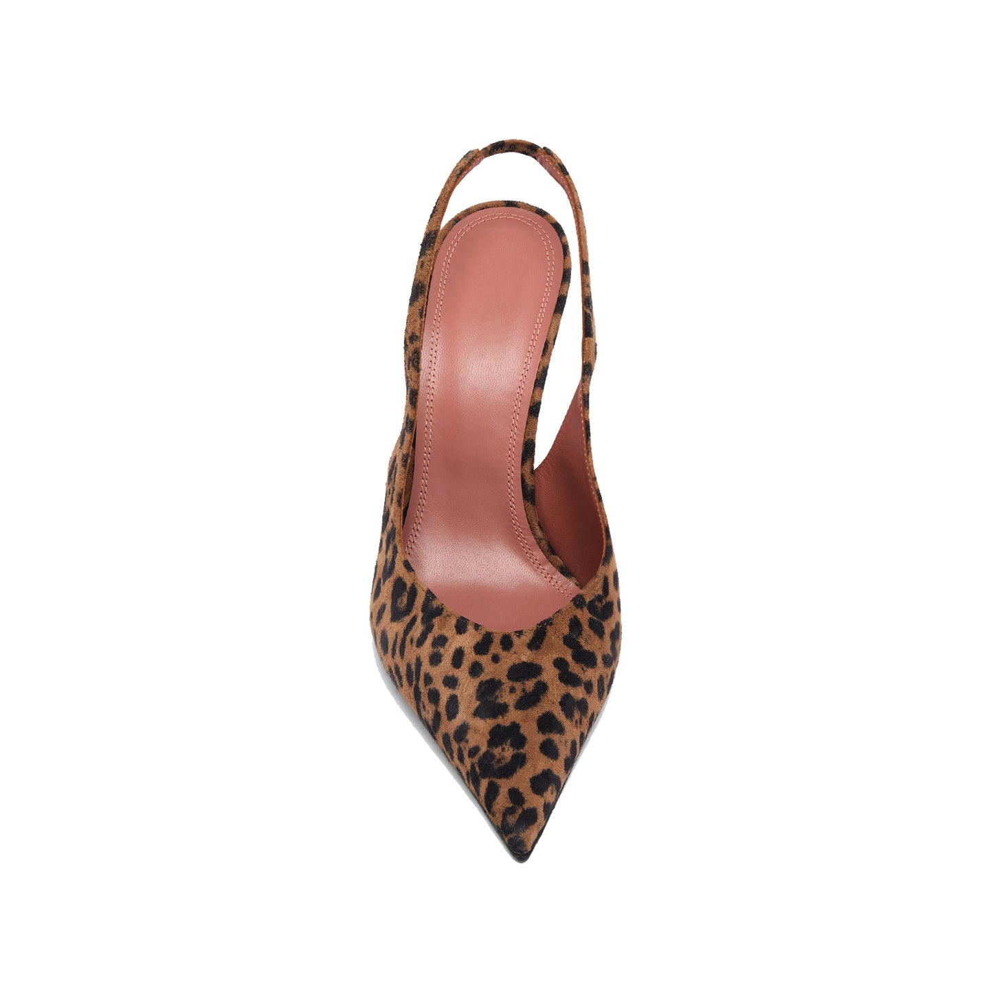 Leopard Faux Suede Pointed-Toe Classic Slingback High Heels