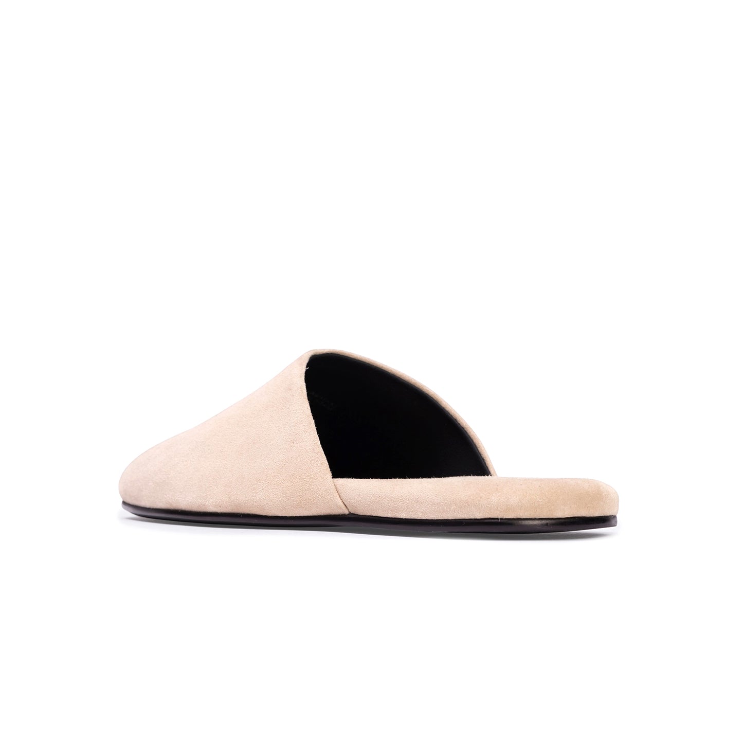 Pink Faux Suede Round-Toe Simple Slip-on Backless Ballet Flats
