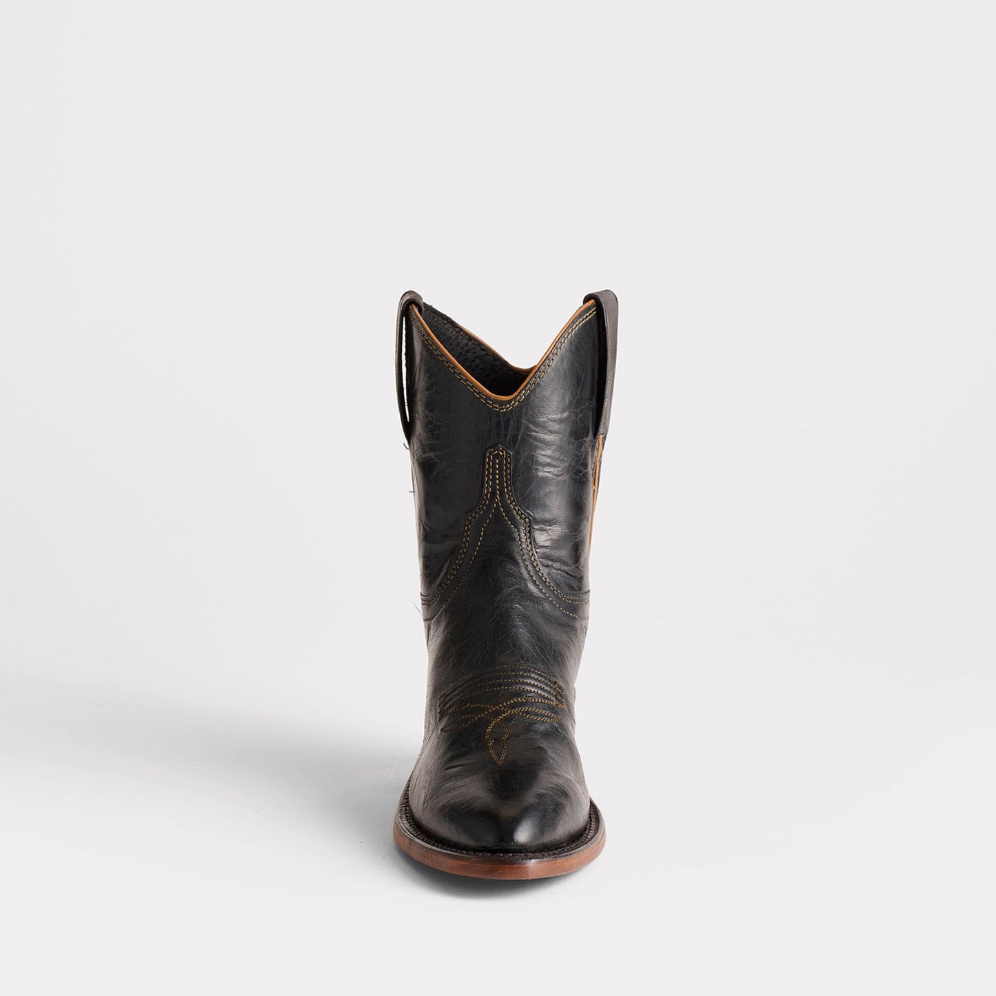 Coffee Snip-Toe Western Ankle Simple Cowgirl Boots