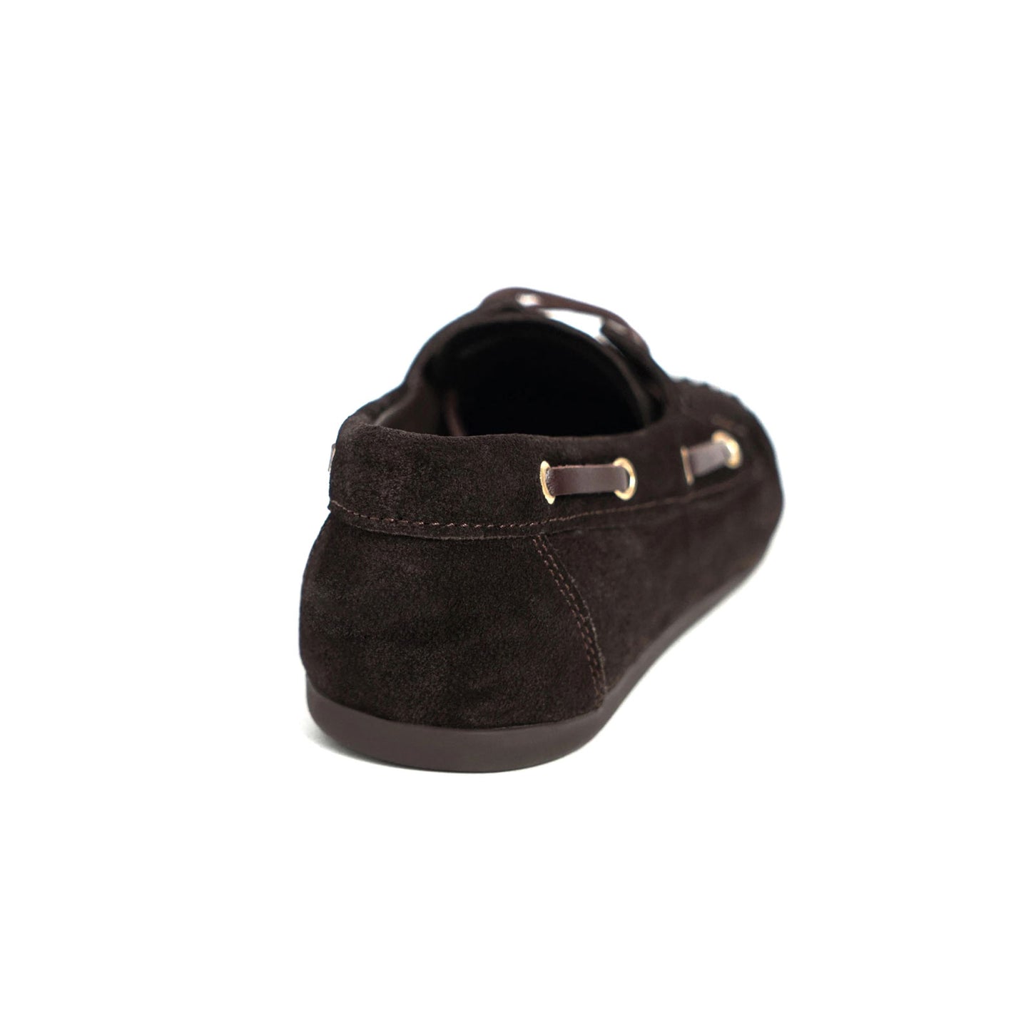 Coffee Cow Suede Round-Toe Laces Classic Loafers Flats