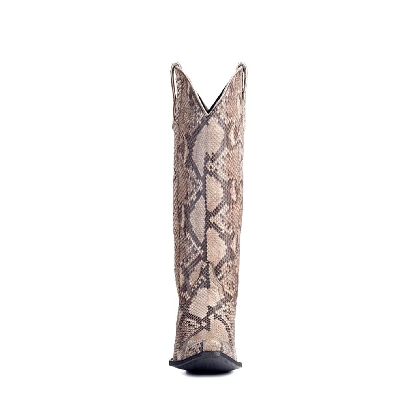 Snakeskin Print Snip-Toe Classic Wide Calf Knee High Cowgirl Boots