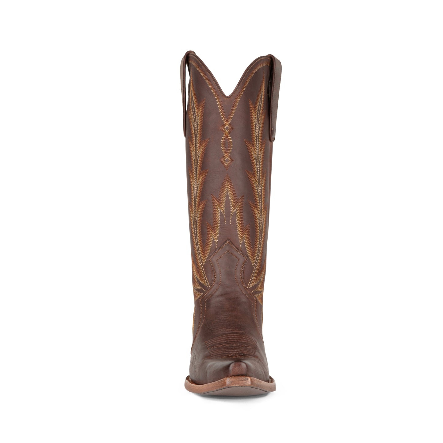 Mahogany Snip-Toe Western Embroidery Classic Mid Calf Cowgirl Boots