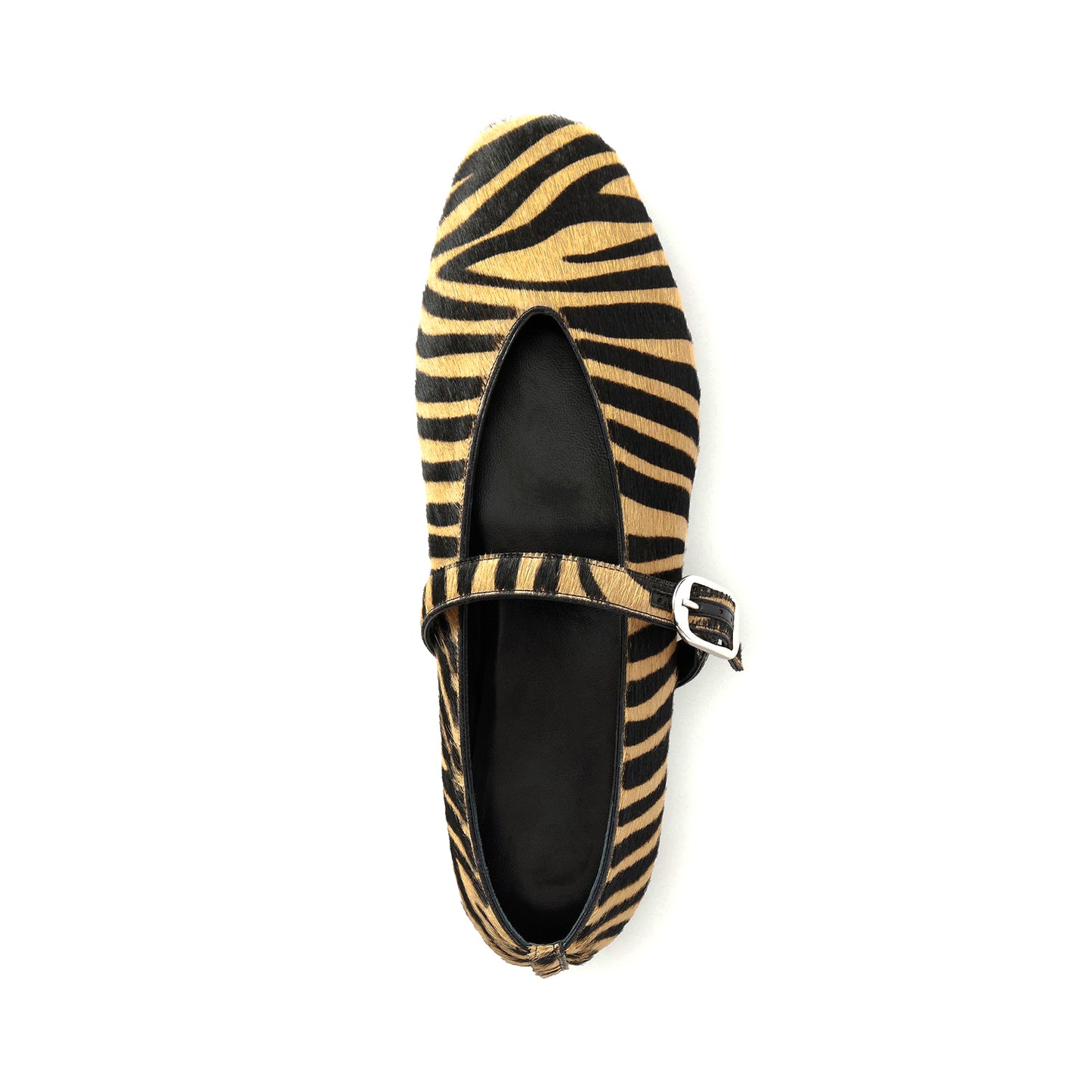 Cow Print Square-Toe Chic Mary Jane Classic Ballet Flats