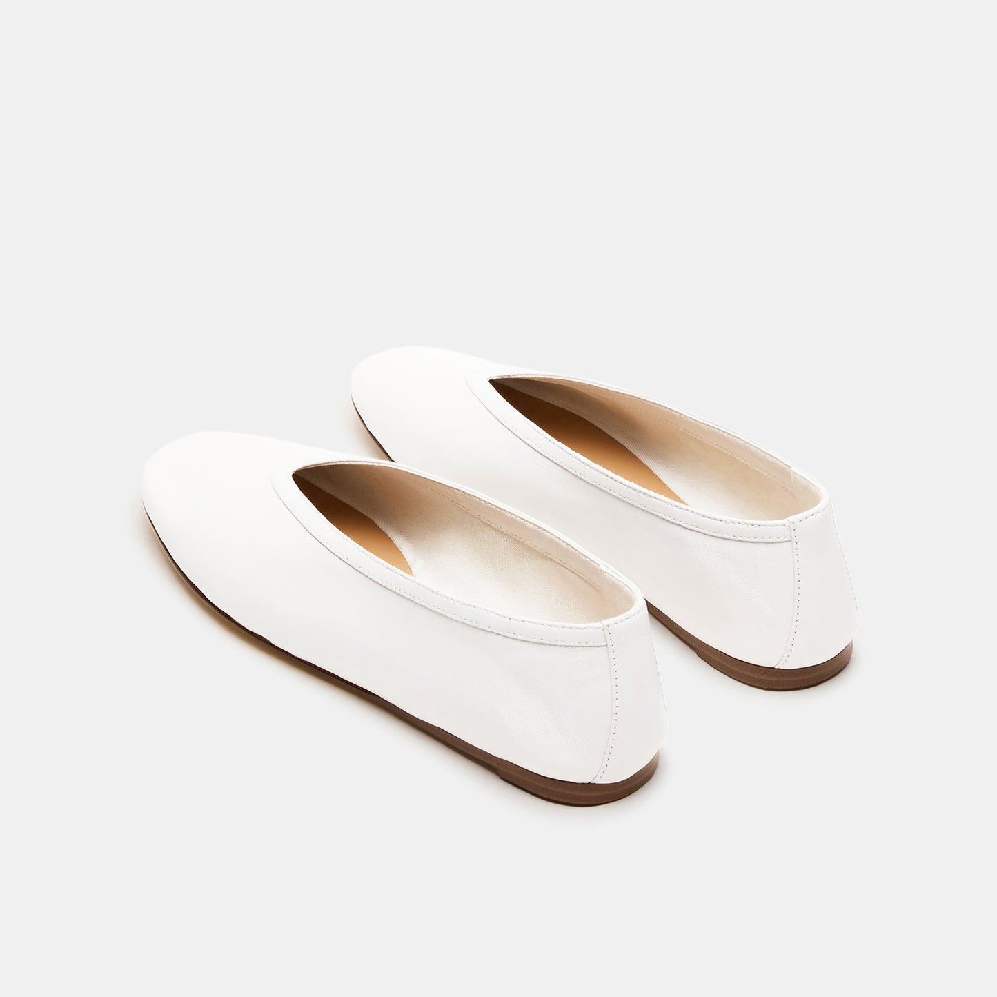 White Elegant Square-Toe Rhinestone Slip-On Flats