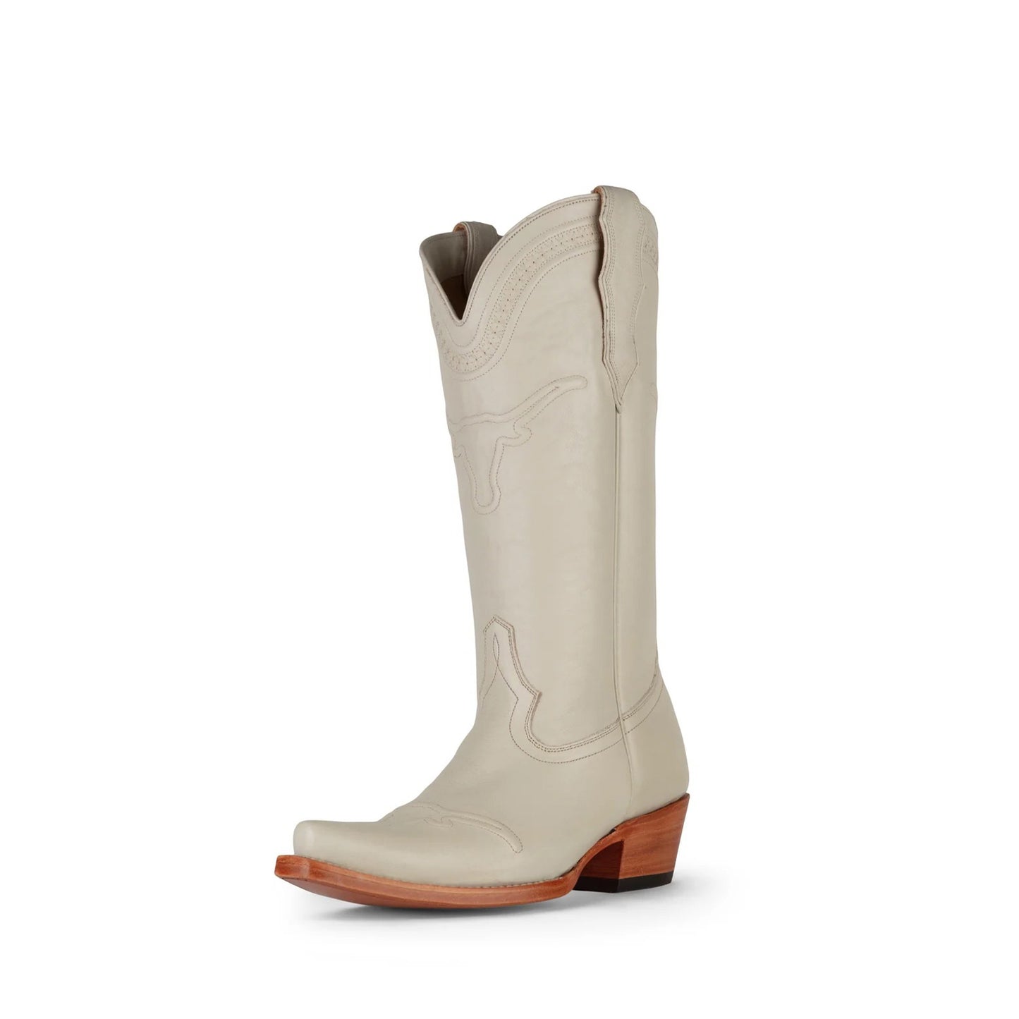 Wheat Snip-Toe Simple Mid Calf Cowgirl Boots