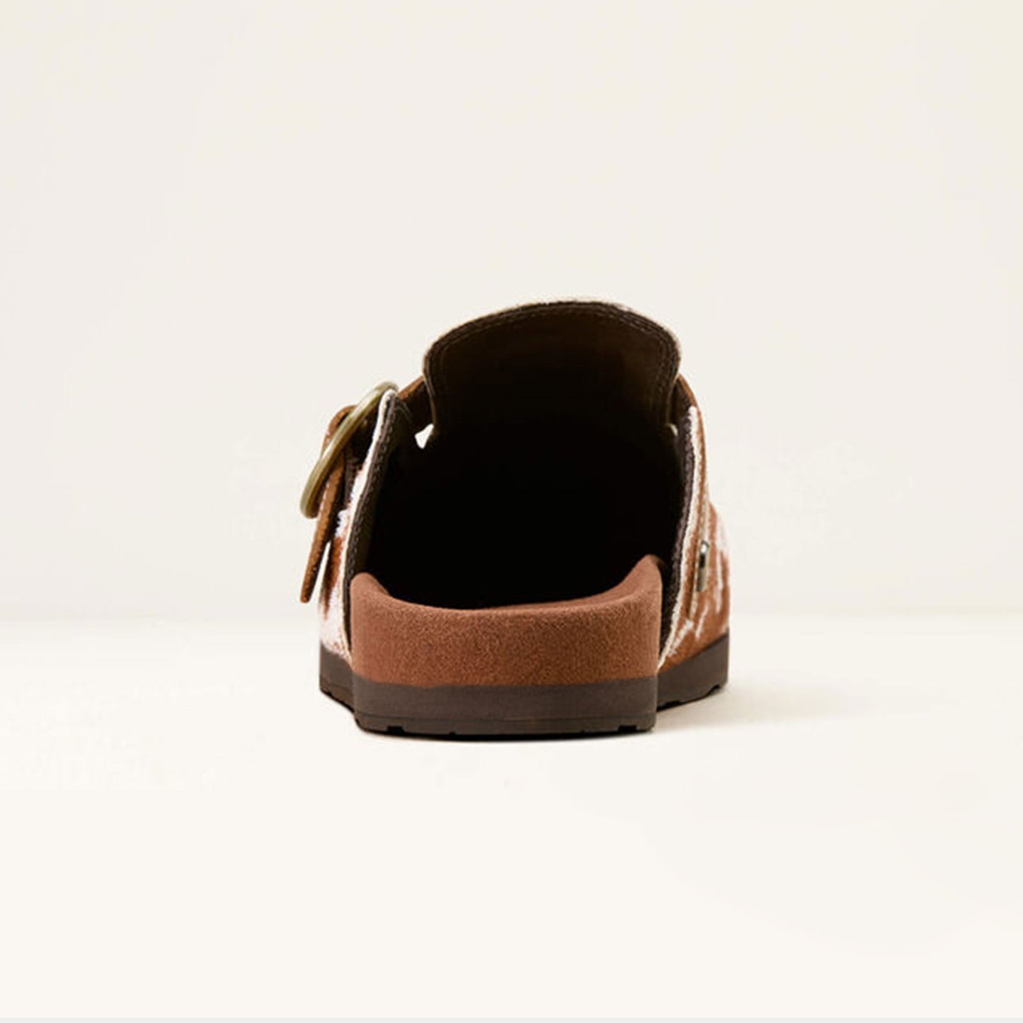 Cow Pattern Pony Hair And Cow Suede Square-Toe Backless Chic Mules Flats