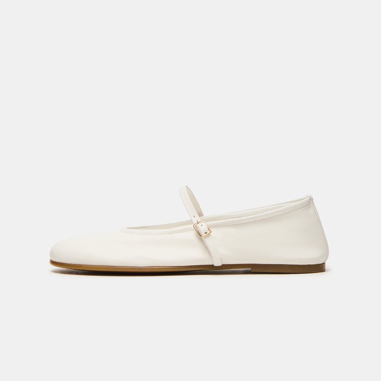 Bone Round-Toe Buckle Mary Jane Classic Ballet Flats