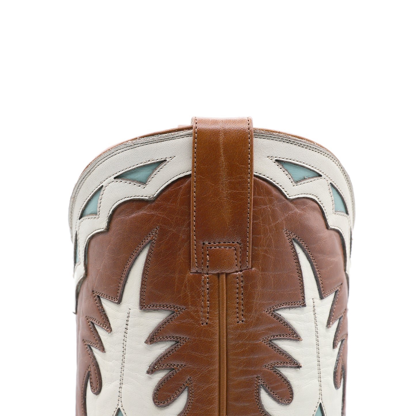 Cognac Snip-Toe Western Inlay Classic Ankle Cowgirl Boots