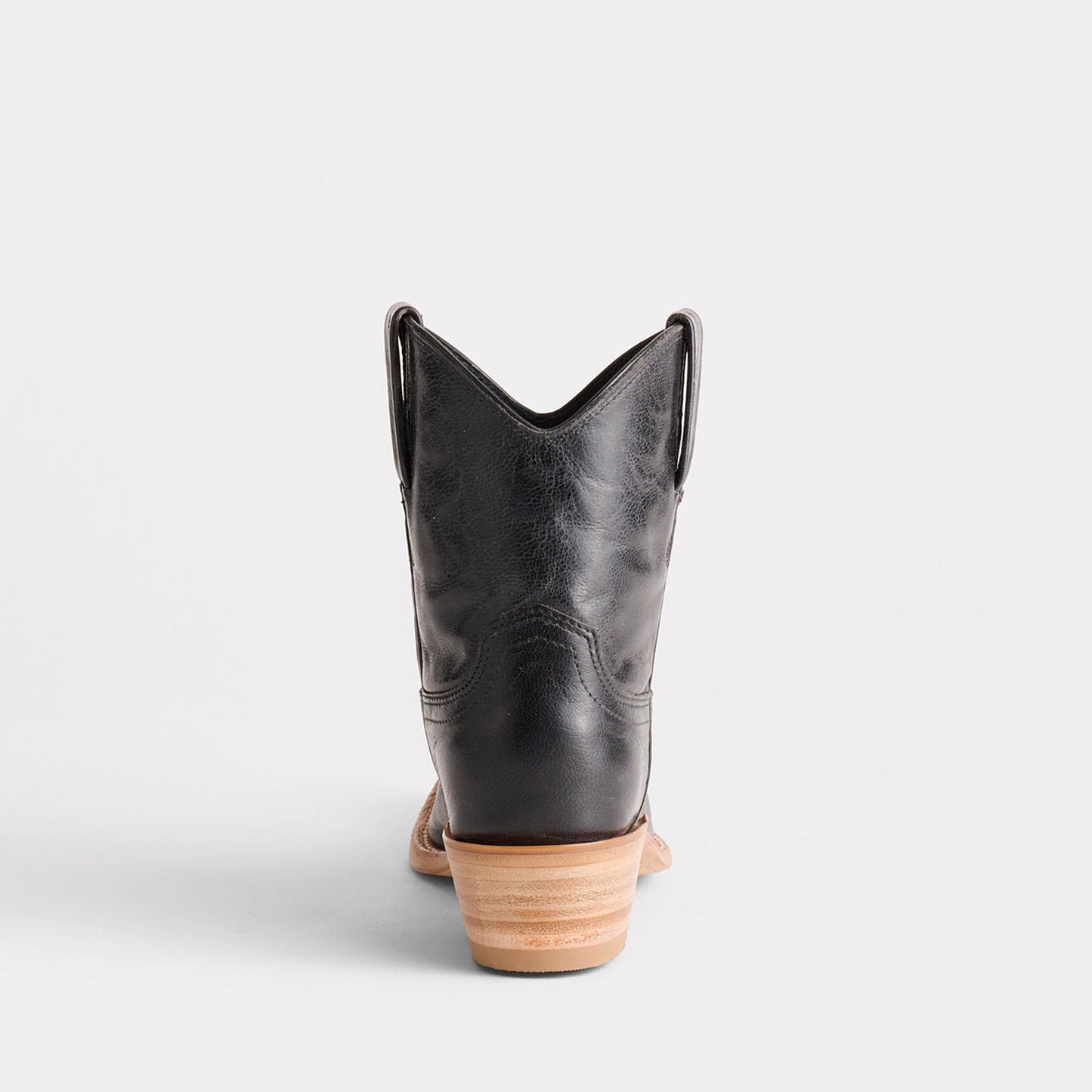 Black Snip-Toe Western Ankle Simple Cowgirl Boots